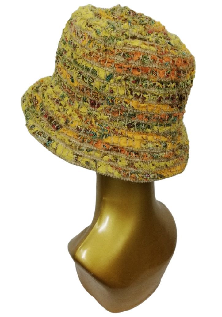 Art Comes First × Japanese Brand 🔥Designer Japanese Silk Road Club Design Boro Bucket Hat🔥 Size ONE SIZE - 3 Thumbnail
