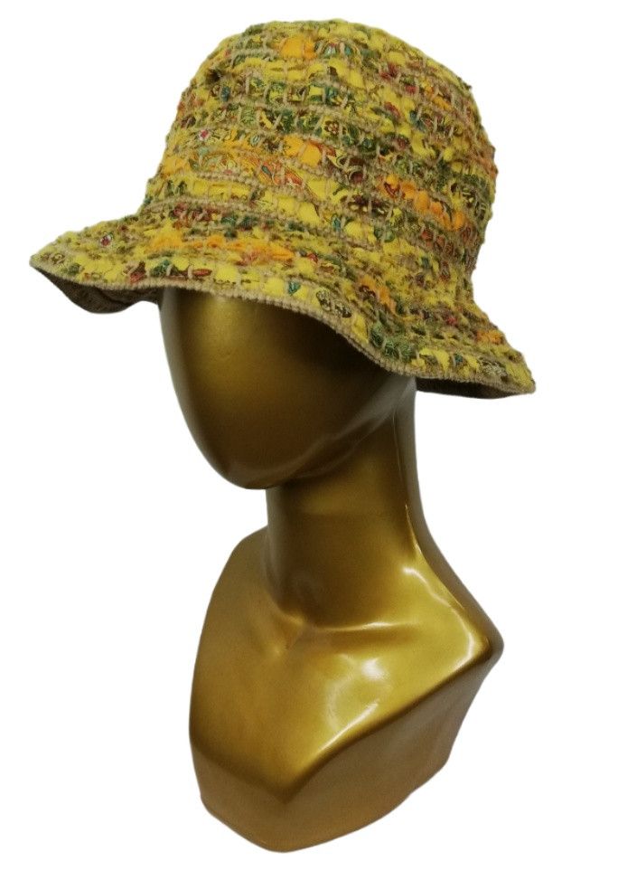 Art Comes First × Japanese Brand 🔥Designer Japanese Silk Road Club Design Boro Bucket Hat🔥 Size ONE SIZE - 1 Thumbnail