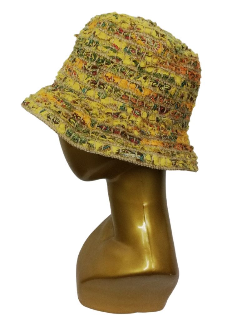 Art Comes First × Japanese Brand 🔥Designer Japanese Silk Road Club Design Boro Bucket Hat🔥 Size ONE SIZE - 2 Thumbnail