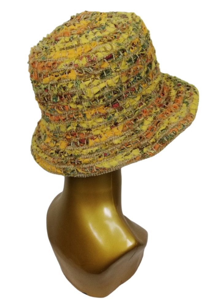 Art Comes First × Japanese Brand 🔥Designer Japanese Silk Road Club Design Boro Bucket Hat🔥 Size ONE SIZE - 5 Thumbnail