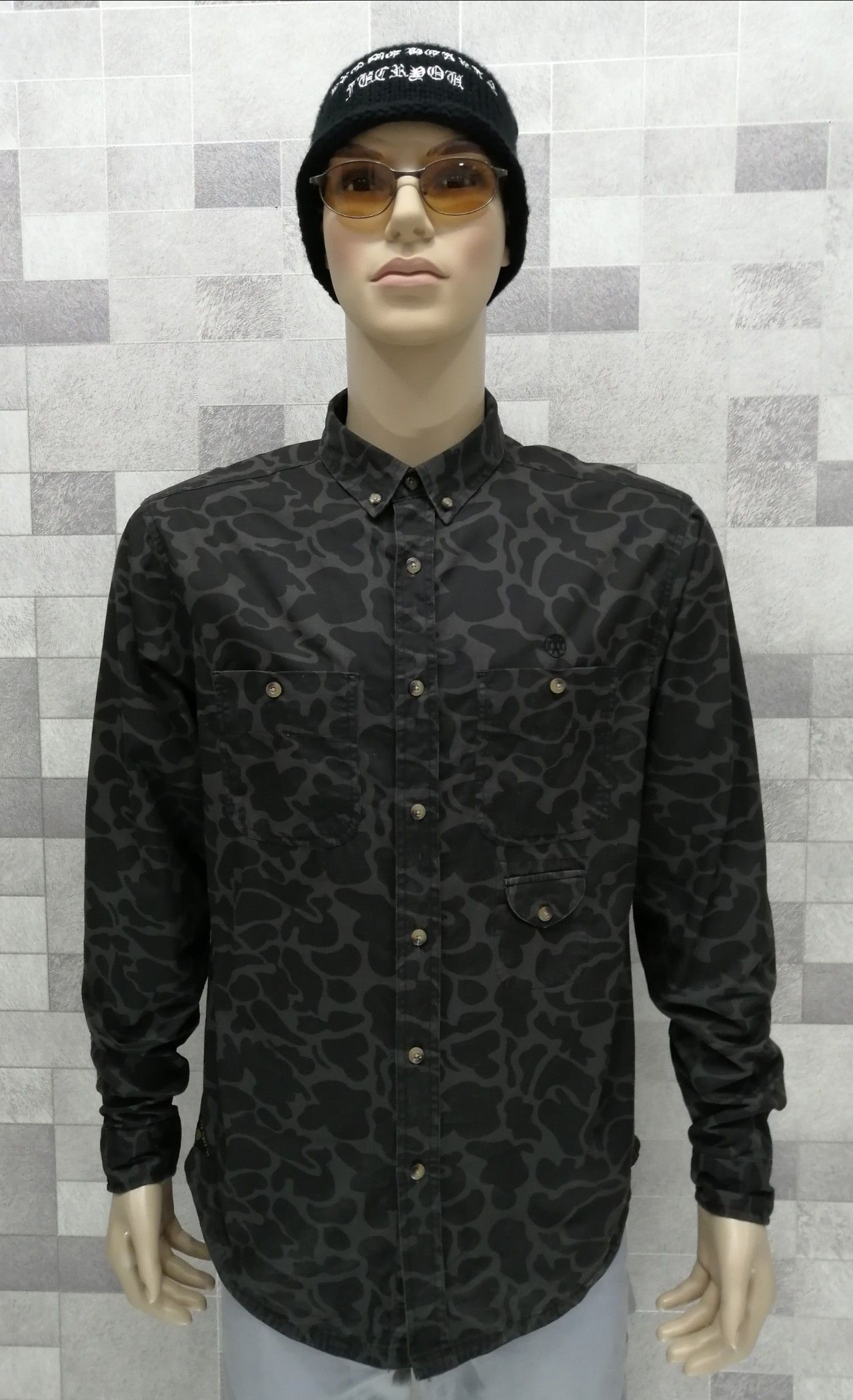 10 Deep 10DEEP Military Black Camo Shirt Elbow Patch BAPE Style Size US M / EU 48-50 / 2 - 2 Thumbnail
