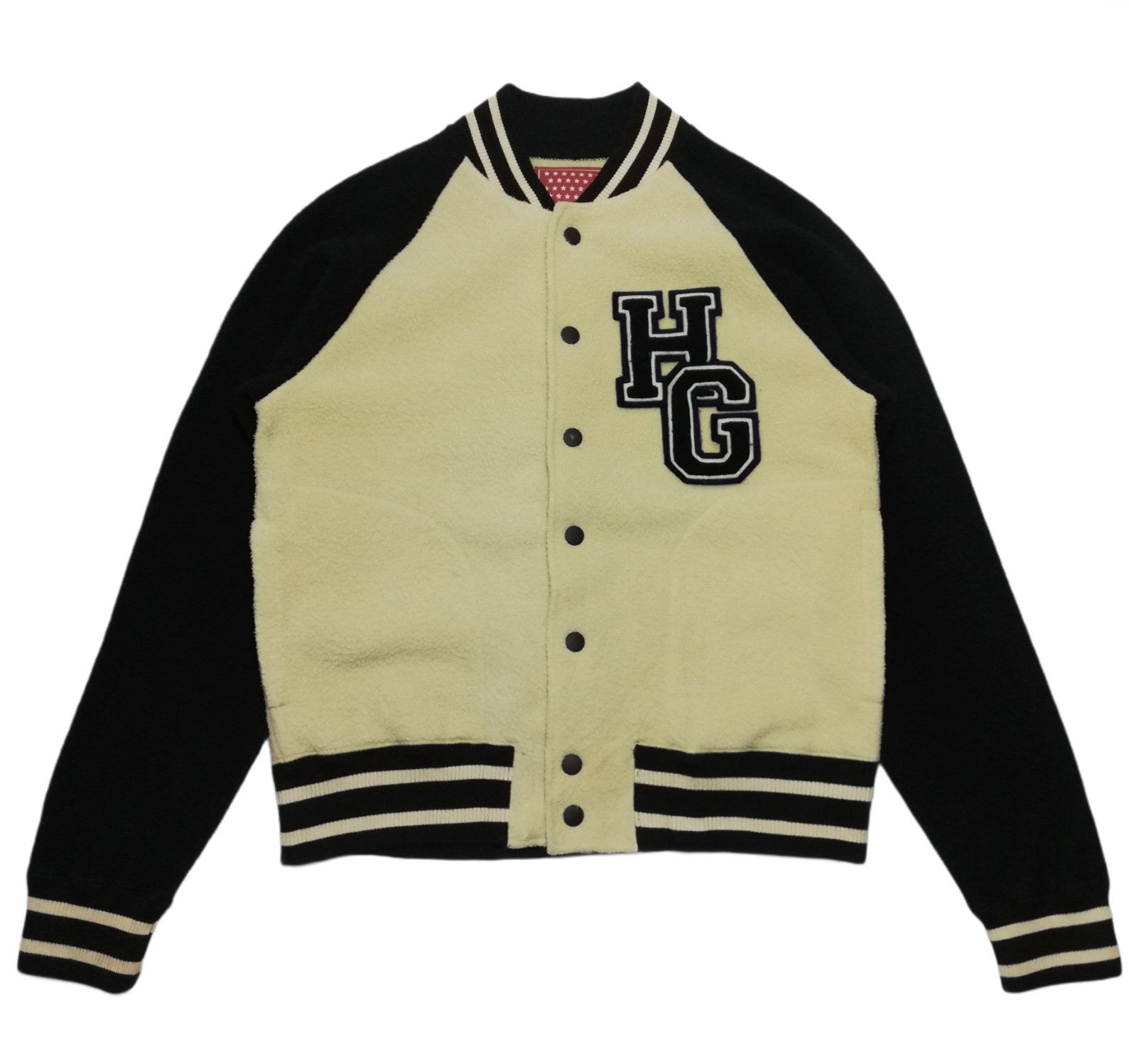 Hysteric Glamour × Japanese Brand 🔥HG Straw Berries Bowling Products Fleece Varsity Jacket Size US S / EU 44-46 / 1 - 2 Thumbnail