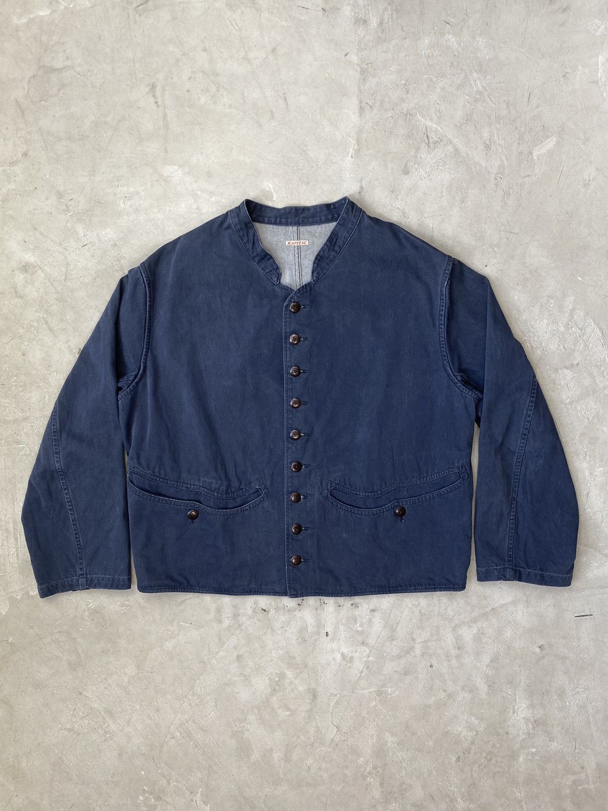 image of Kapital Boxy Over Coat in Navy, Men's (Size Medium)