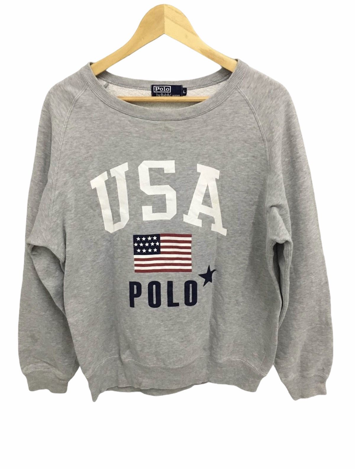 Polo Ralph Lauren VINTAGE POLO USA FLAG RALPH LAUREN SPELL OUT SWEATSHIRTS Size US L / EU 52-54 / 3 - 1 Thumbnail