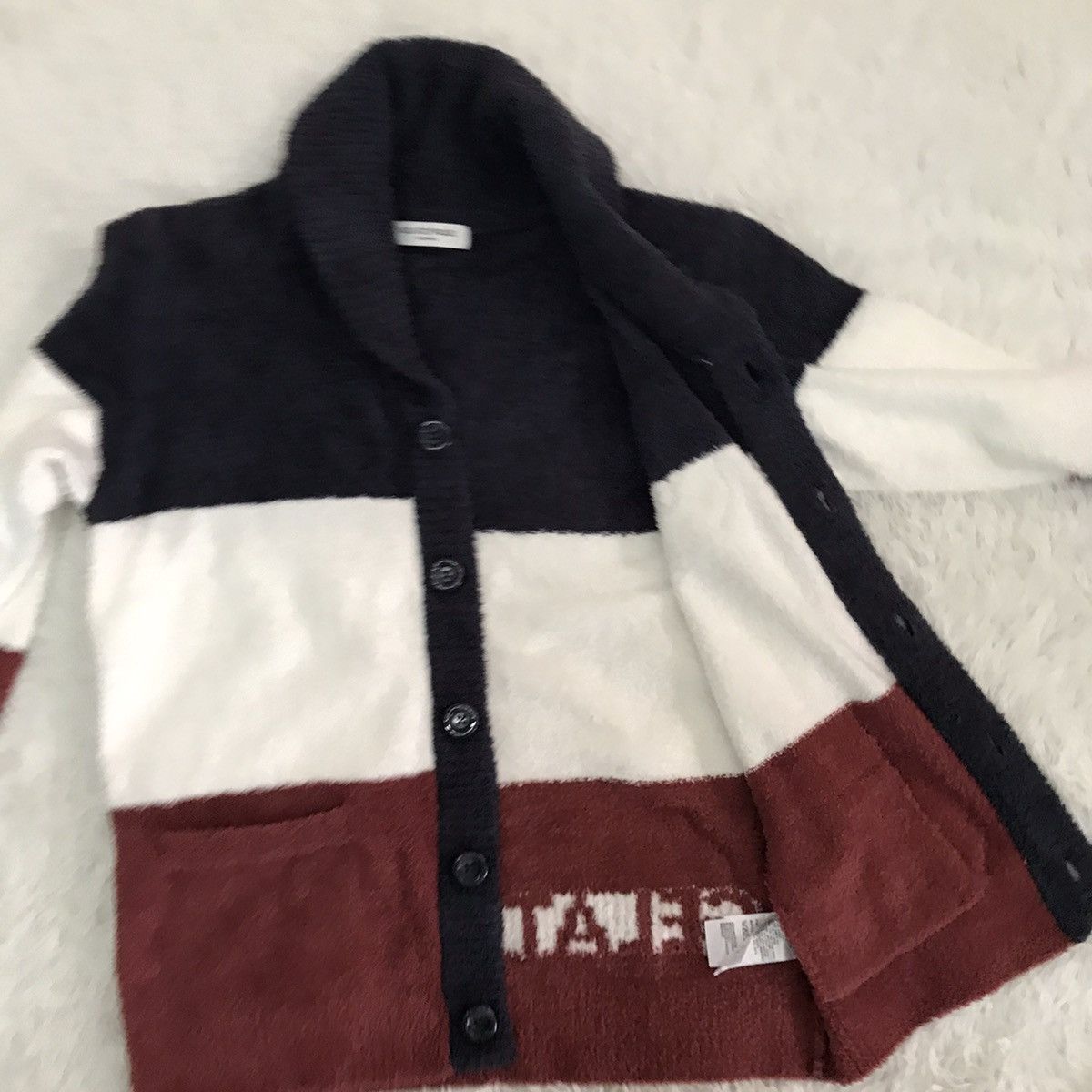 Japanese Brand Gelato Pique Homme 3 Block Colour Fleece Cardigan Sweater Size US M / EU 48-50 / 2 - 14 Thumbnail