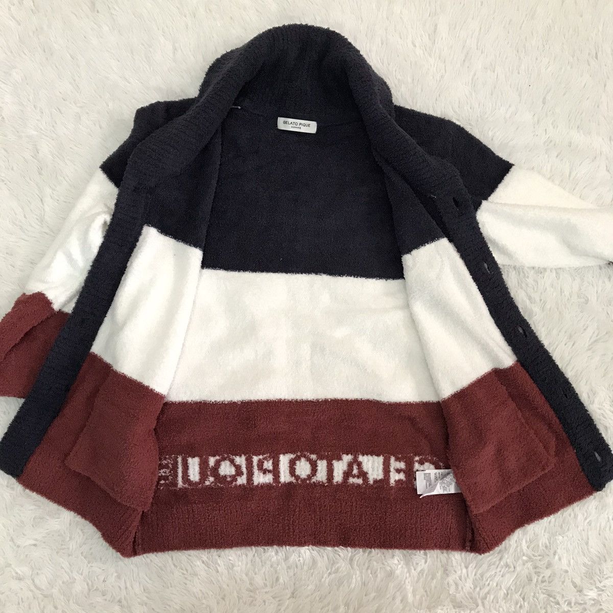 Japanese Brand Gelato Pique Homme 3 Block Colour Fleece Cardigan Sweater Size US M / EU 48-50 / 2 - 15 Thumbnail