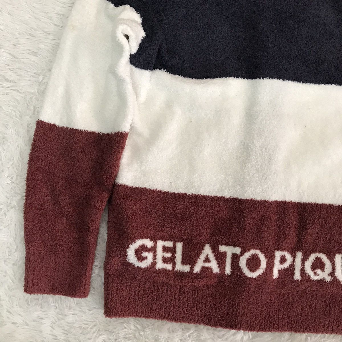 Japanese Brand Gelato Pique Homme 3 Block Colour Fleece Cardigan Sweater Size US M / EU 48-50 / 2 - 9 Thumbnail