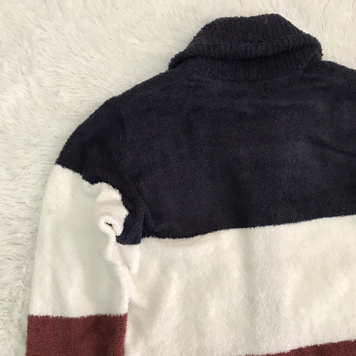Japanese Brand Gelato Pique Homme 3 Block Colour Fleece Cardigan Sweater Size US M / EU 48-50 / 2 - 12 Thumbnail