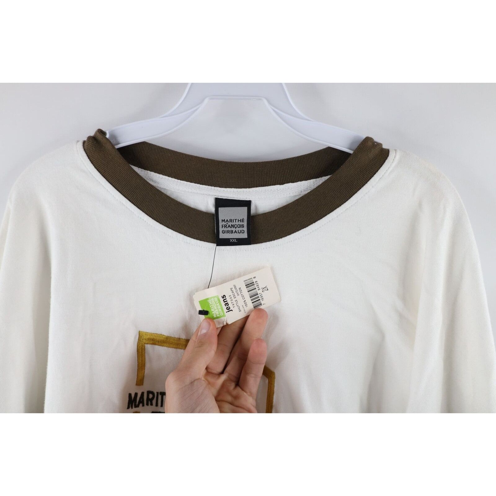 Marithe + Francois Girbaud × Vintage NOS Vintage Marithe Francois Girbaud Spell Out T-Shirt Size US XXL / EU 58 / 5 - 5 Thumbnail