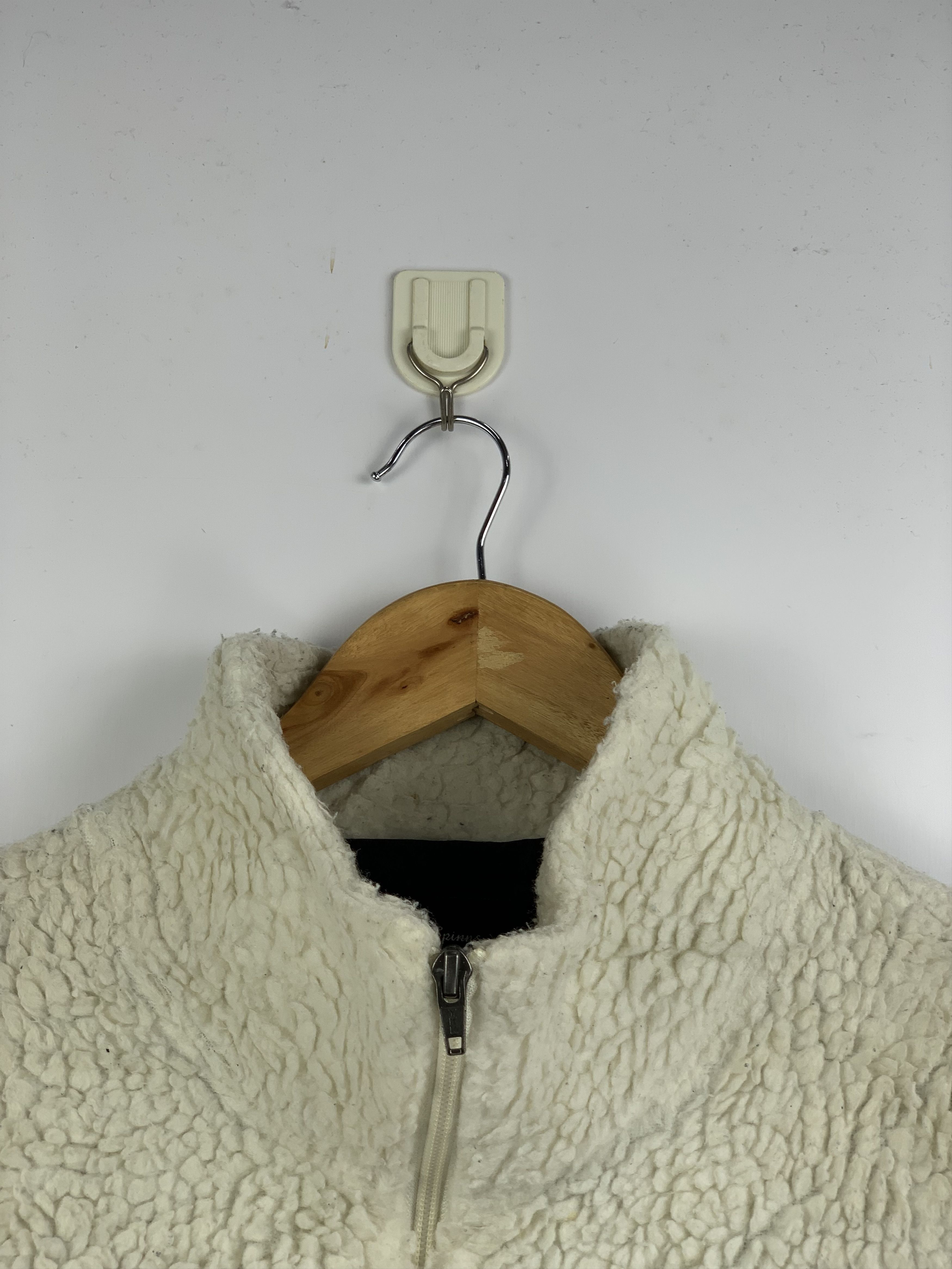 Japanese Brand × Vintage Vintage Spinns Fleece Zip Jacket - Cozy Cream Sherpa Size US M / EU 48-50 / 2 - 2 Thumbnail