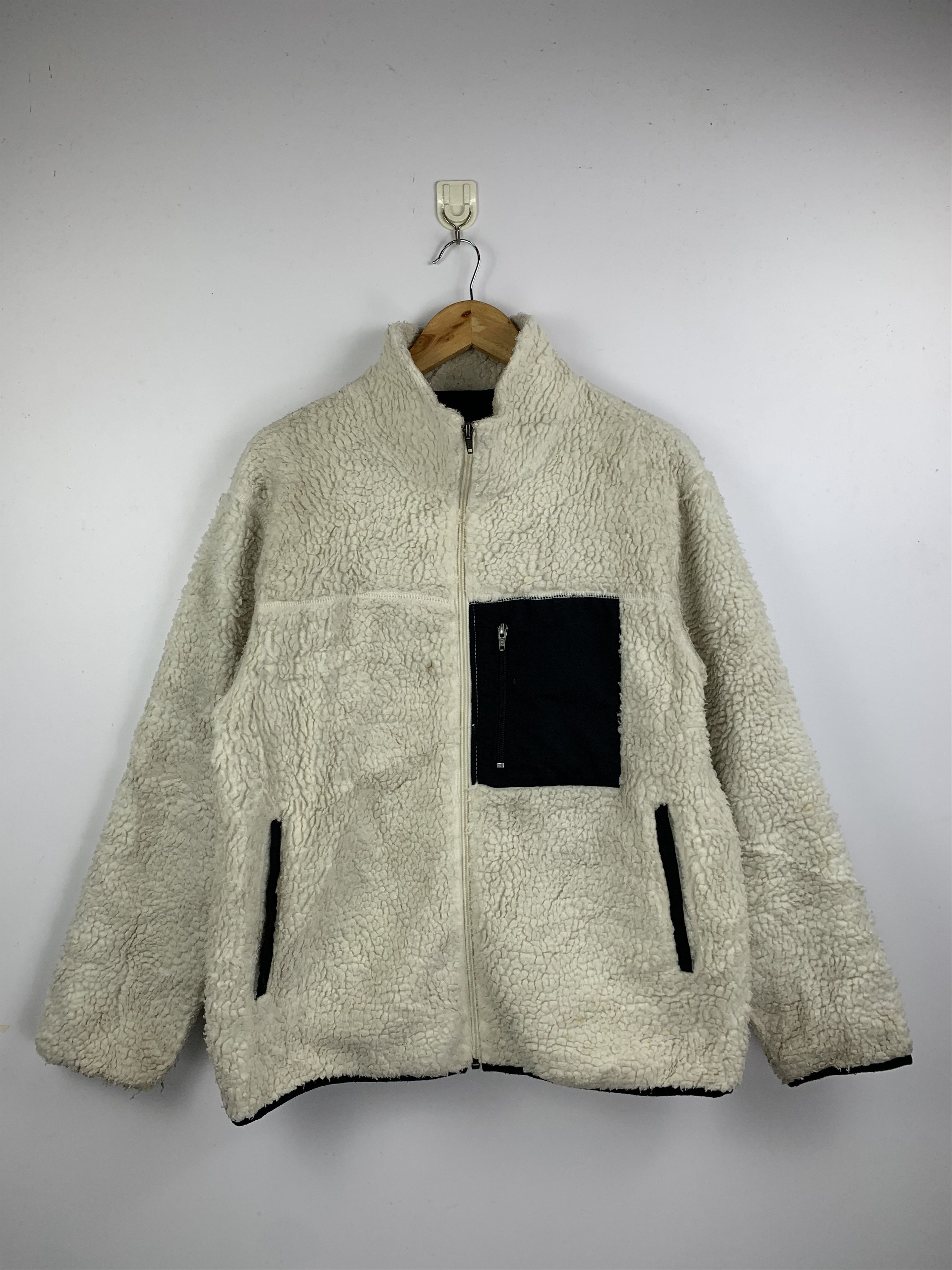 Vintage Spinns Fleece Zip Jacket - Cozy Cream Sherpa