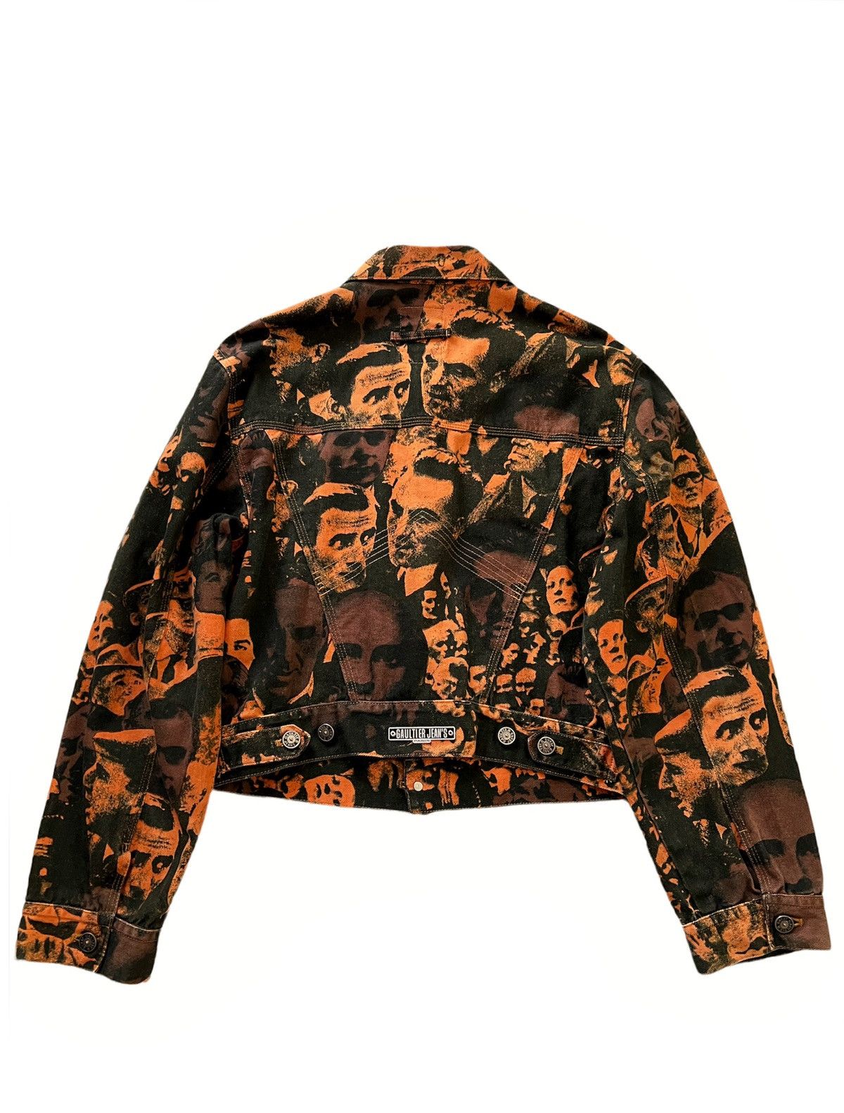 Jean Paul Gaultier AW92 (Sz48) Faces Orange Denim Jacket Size US M / EU 48-50 / 2 - 2 Thumbnail