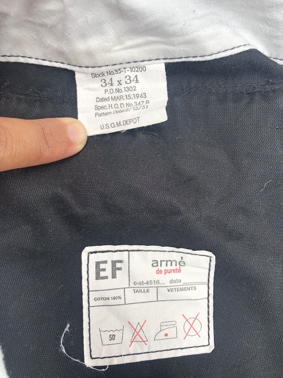 Japanese Brand Arme De Purete Vetements Military Cargo Pants Size US 34 / EU 50 - 10 Thumbnail