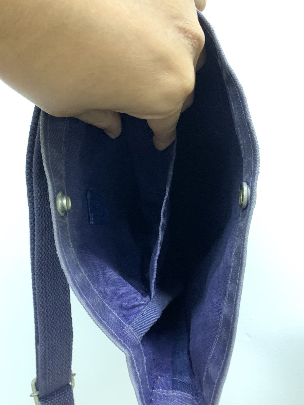 Canvas × Ichizawa Shinzaburo Hanpu × Vintage Vintage Ichizawa Shinzaburo Hanpu Sling Bag Canvas Size ONE SIZE - 12 Thumbnail