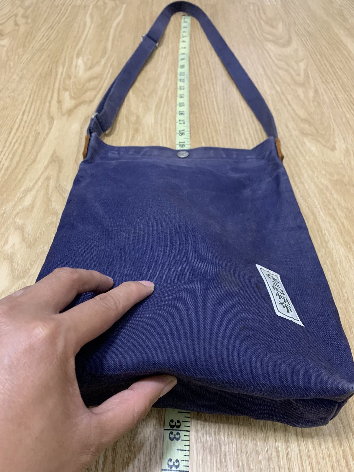 Canvas × Ichizawa Shinzaburo Hanpu × Vintage Vintage Ichizawa Shinzaburo Hanpu Sling Bag Canvas Size ONE SIZE - 14 Thumbnail