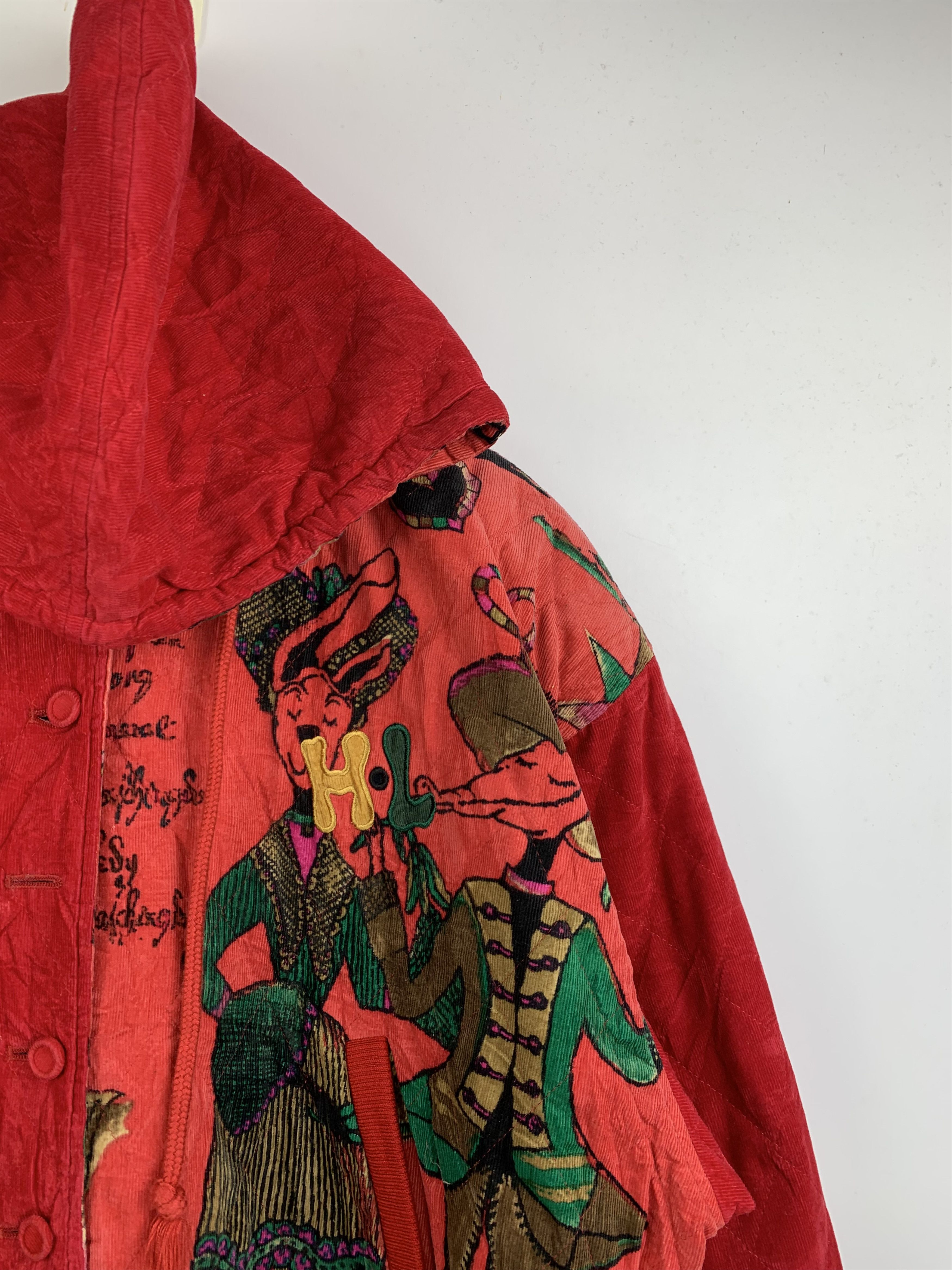 Vintage Vintage Henri Luc Chapuis Graphic Quilted Hooded Bomber Size US XL / EU 56 / 4 - 4 Thumbnail