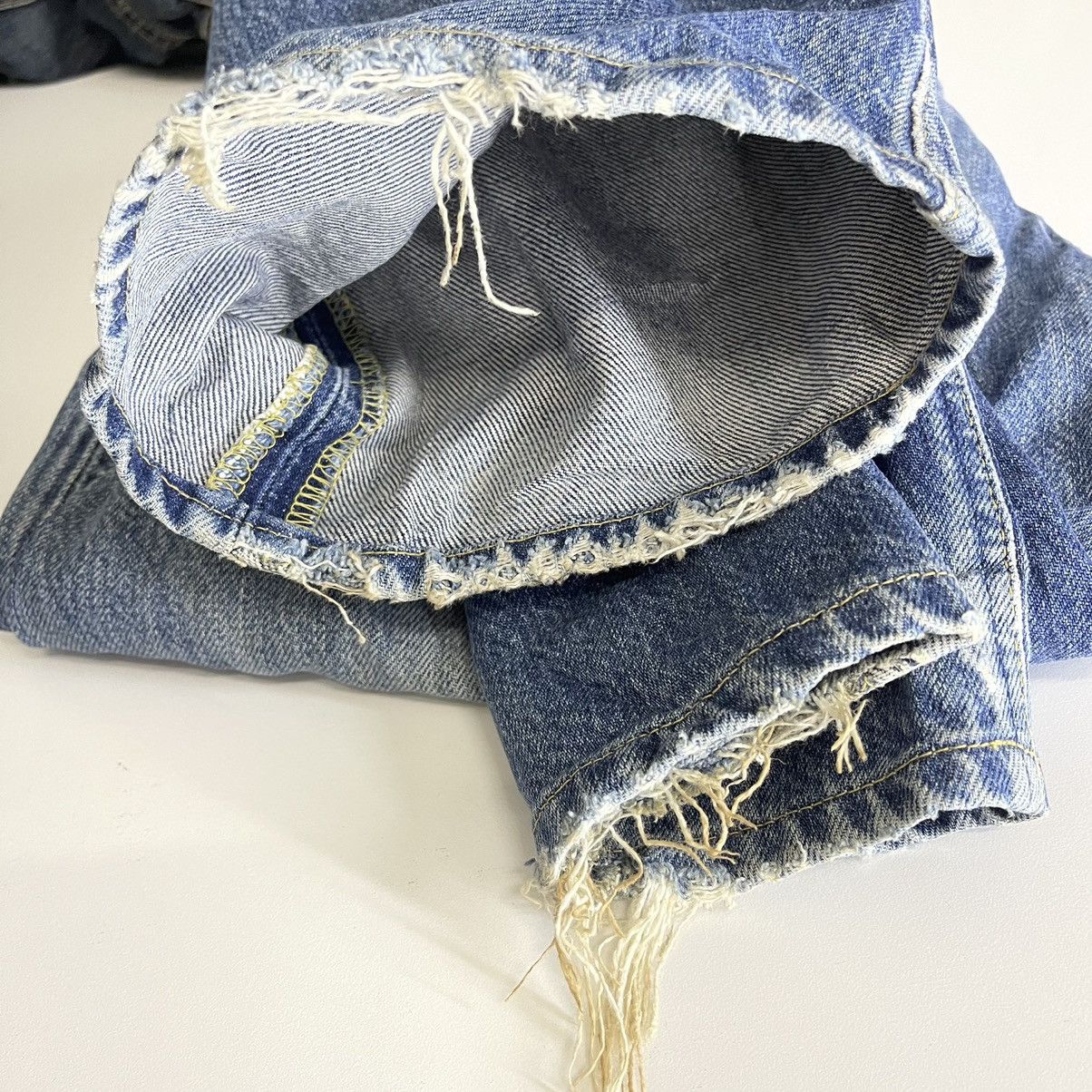 Lee × Vintage 29x27 Vintage 90s Lee Rider Sanforized Distressed Denim Size US 29 - 18 Thumbnail