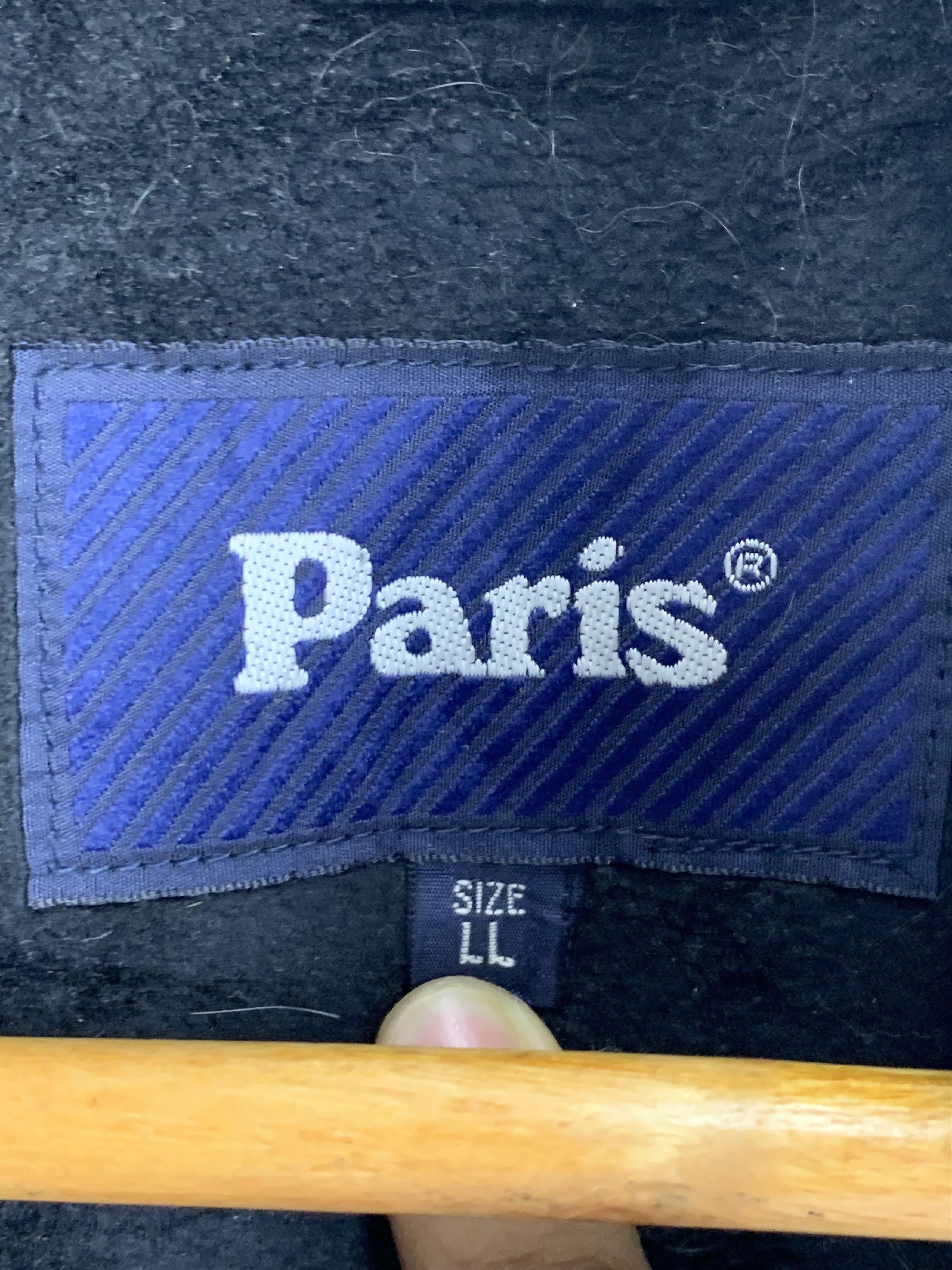 Japanese Brand Vintage INTL PARIS Fleece Bomber Jacket Black XL Size US XL / EU 56 / 4 - 10 Thumbnail