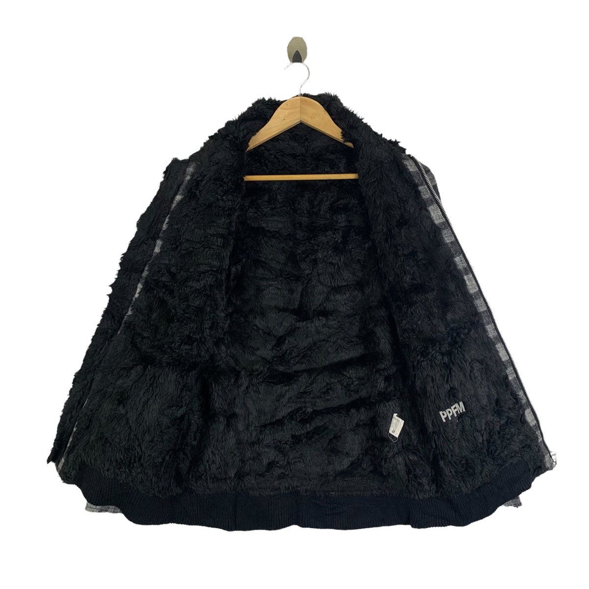 Japanese Brand × PPFM × Vintage PPFM Japanese Brand Design Wool Faux Fur Bomber Jacket Size US M / EU 48-50 / 2 - 3 Thumbnail