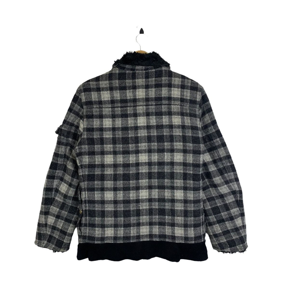 Japanese Brand × PPFM × Vintage PPFM Japanese Brand Design Wool Faux Fur Bomber Jacket Size US M / EU 48-50 / 2 - 2 Thumbnail