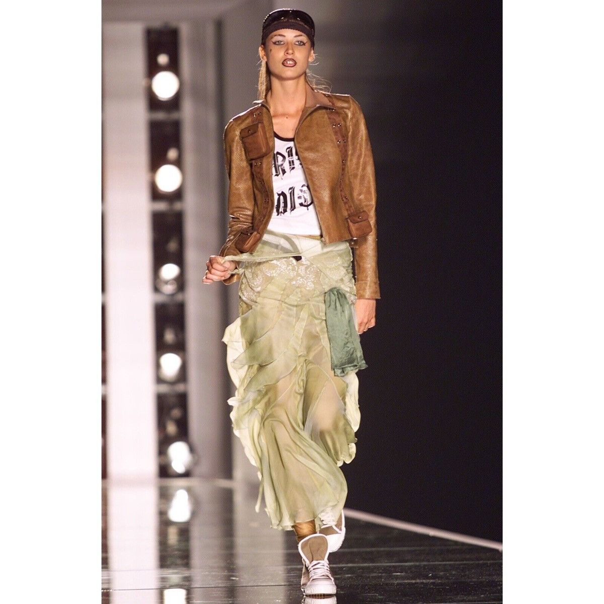 Christian Dior Monsieur × Dior 2002 Runway Dior Goth Logo Tank Top Size XS / US 0-2 / IT 36-38 - 2 Thumbnail