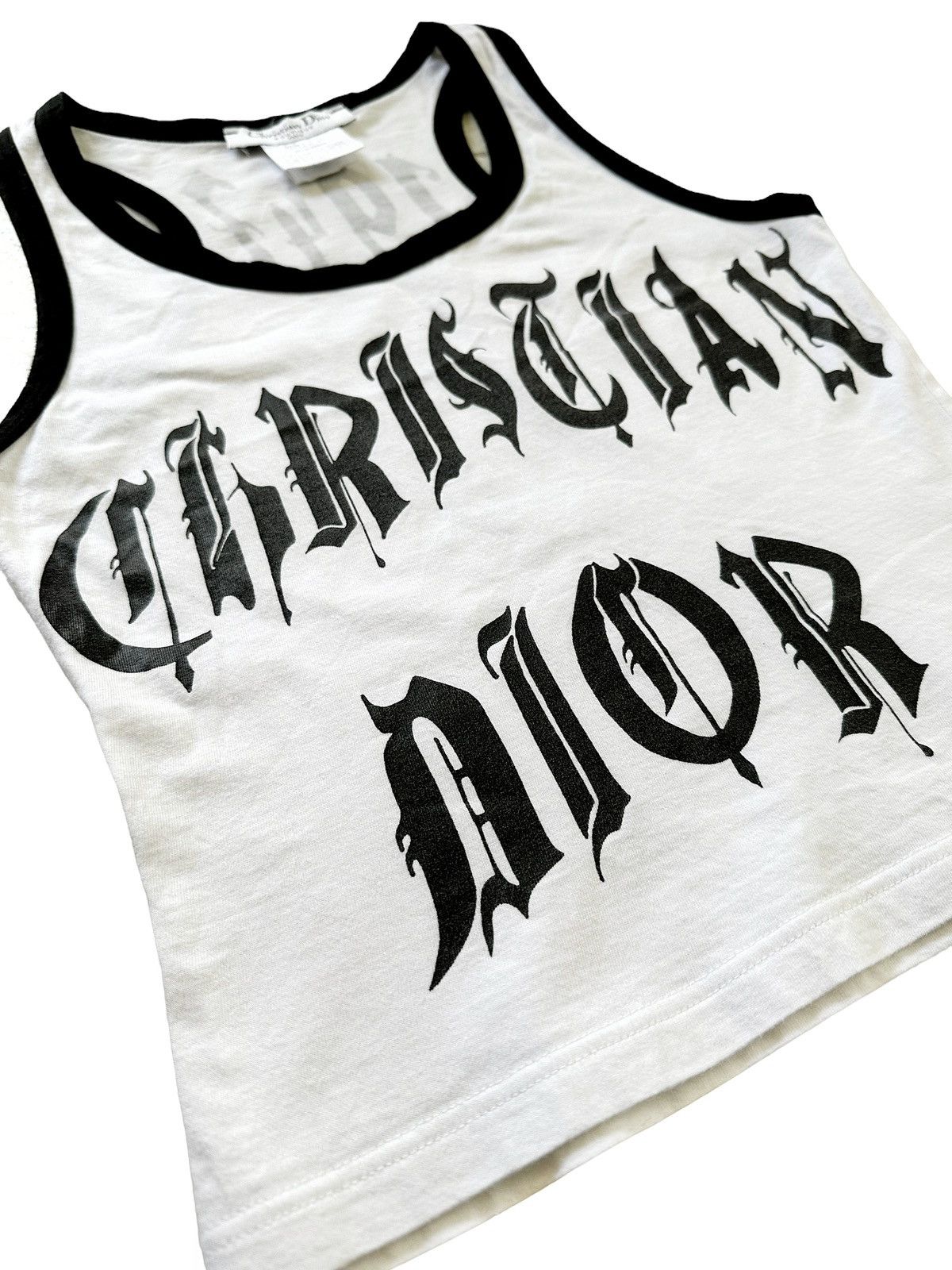 Christian Dior Monsieur × Dior 2002 Runway Dior Goth Logo Tank Top Size XS / US 0-2 / IT 36-38 - 7 Thumbnail
