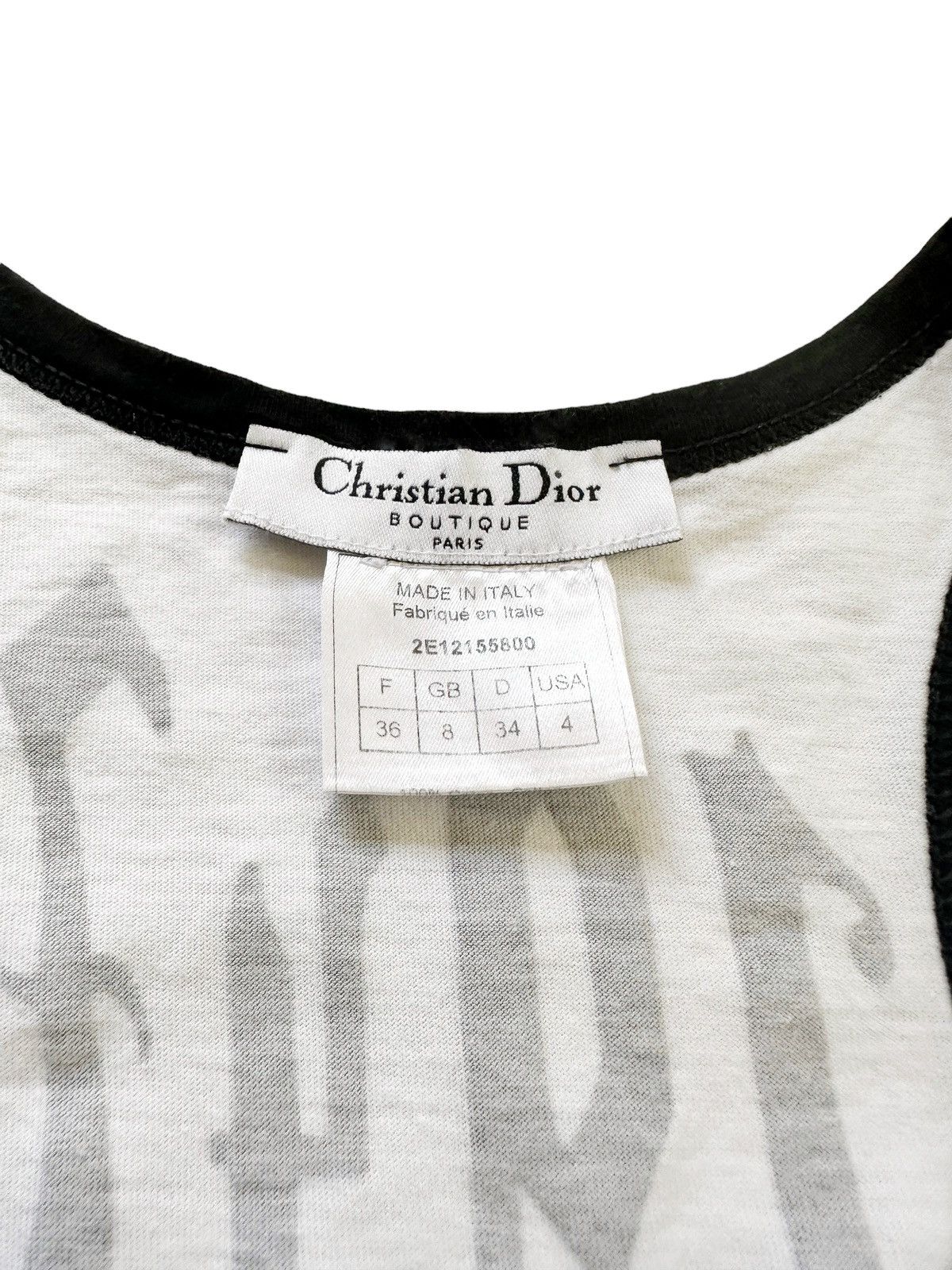 Christian Dior Monsieur × Dior 2002 Runway Dior Goth Logo Tank Top Size XS / US 0-2 / IT 36-38 - 3 Thumbnail