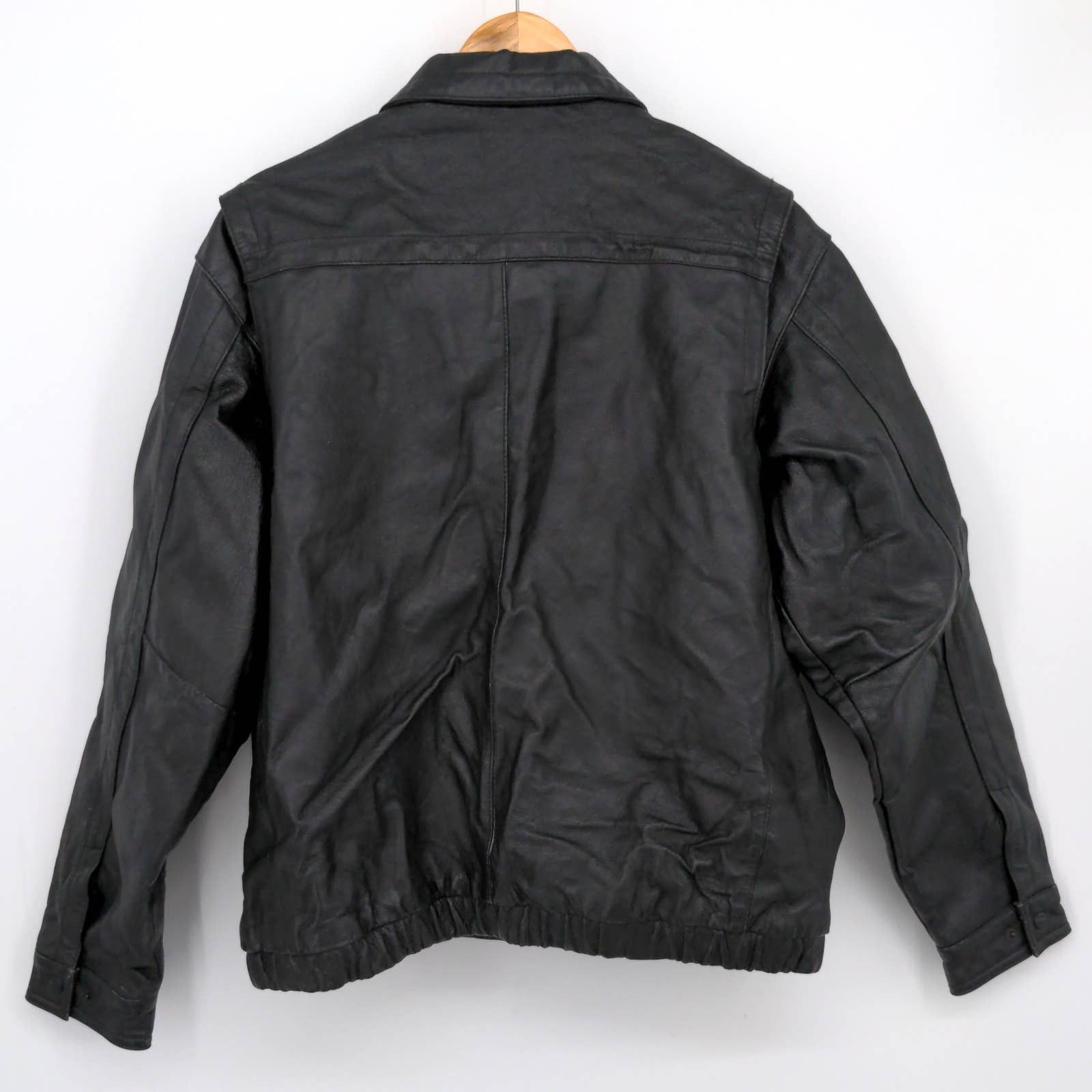 Knightsbridge × Vintage Knightsbridge Leather Motorcycle Jacket Bomber Flight Biker Size US M / EU 48-50 / 2 - 2 Thumbnail