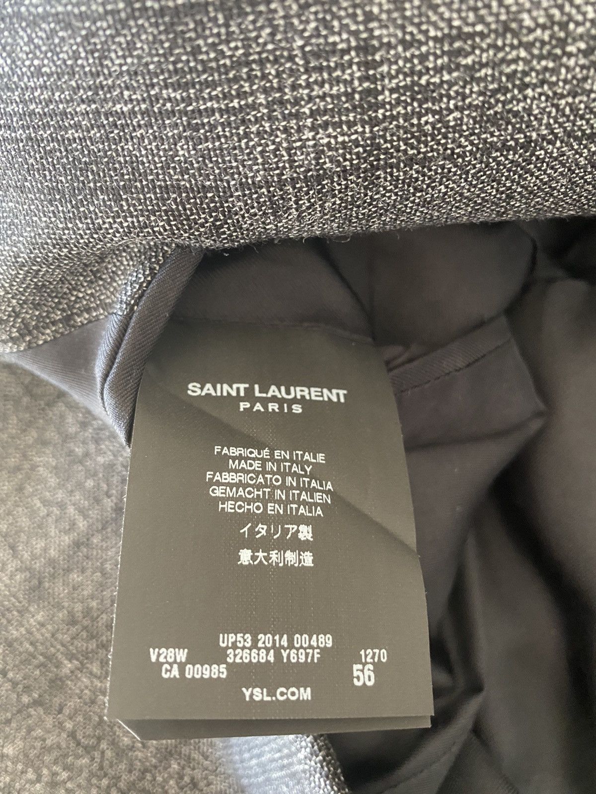 Hedi Slimane × Saint Laurent Paris FW14 Checked Blazer Jacket Size 54R - 4 Thumbnail