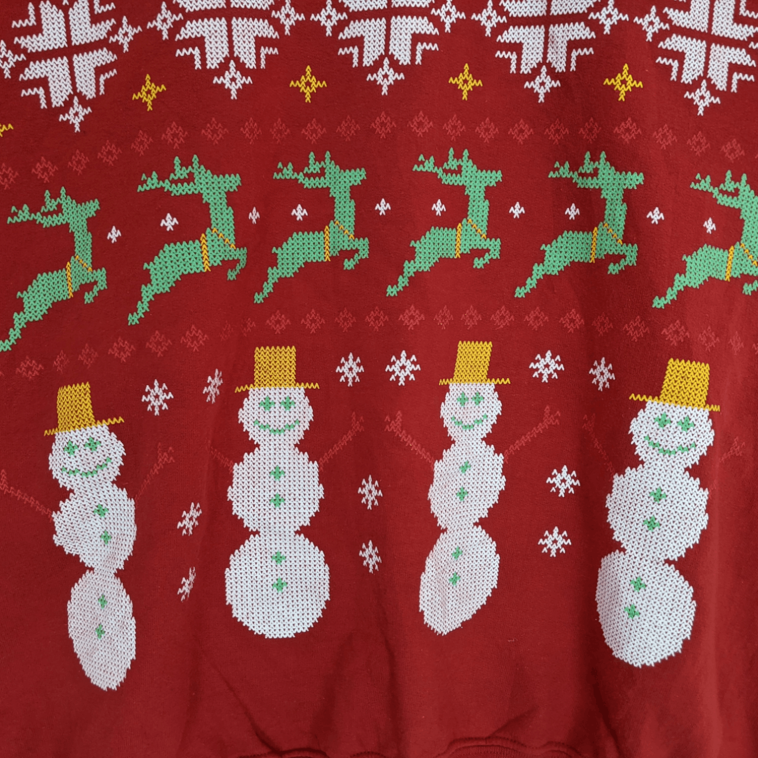 American Apparel CHRISTMAS TREE SNOWMAN Christmas Full Image Sweatshirt Size US XL / EU 56 / 4 - 6 Thumbnail