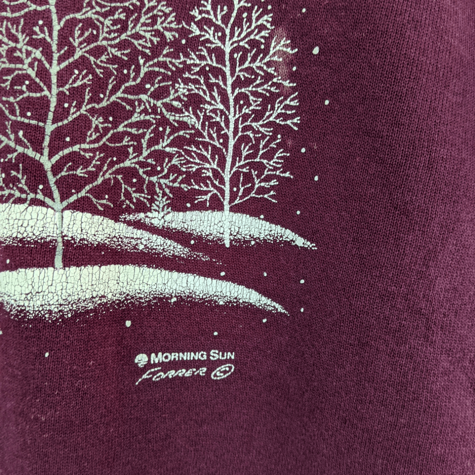 Vintage 80's CHRISTMAS TREE Winter Snow Full Image Sweatshirt Size US XL / EU 56 / 4 - 6 Thumbnail