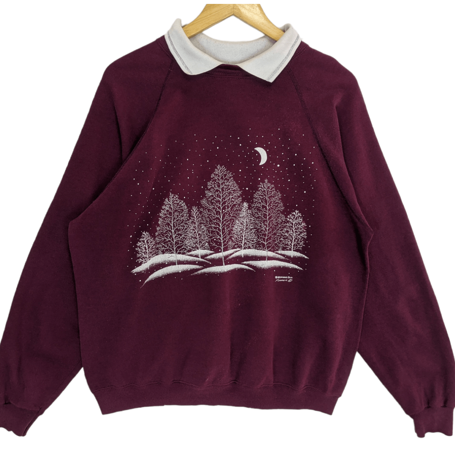 Vintage 80's CHRISTMAS TREE Winter Snow Full Image Sweatshirt Size US XL / EU 56 / 4 - 2 Thumbnail