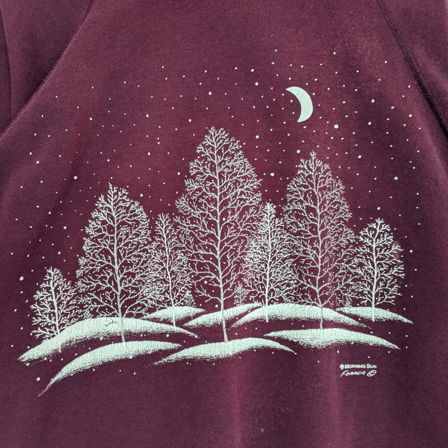 Vintage 80's CHRISTMAS TREE Winter Snow Full Image Sweatshirt Size US XL / EU 56 / 4 - 5 Thumbnail
