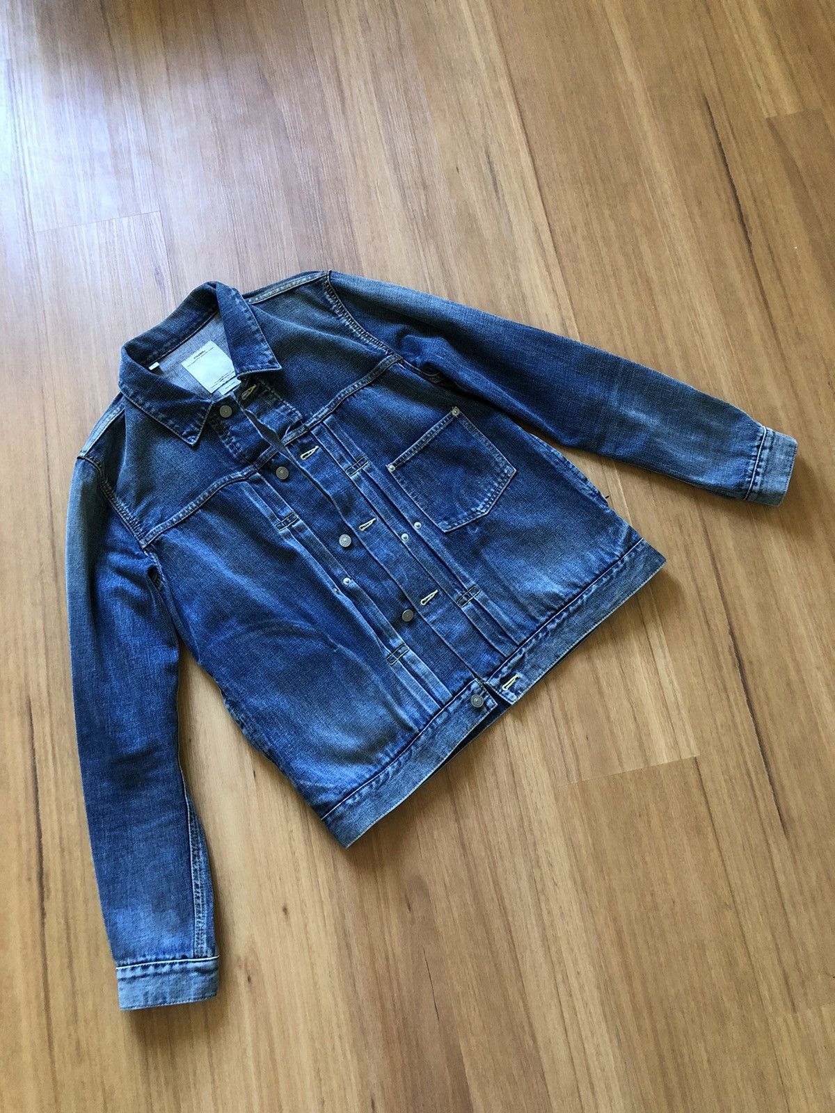 Image of Visvim Ss Chore Jacket Prime Damaged in Denim, Men's (Size XL)