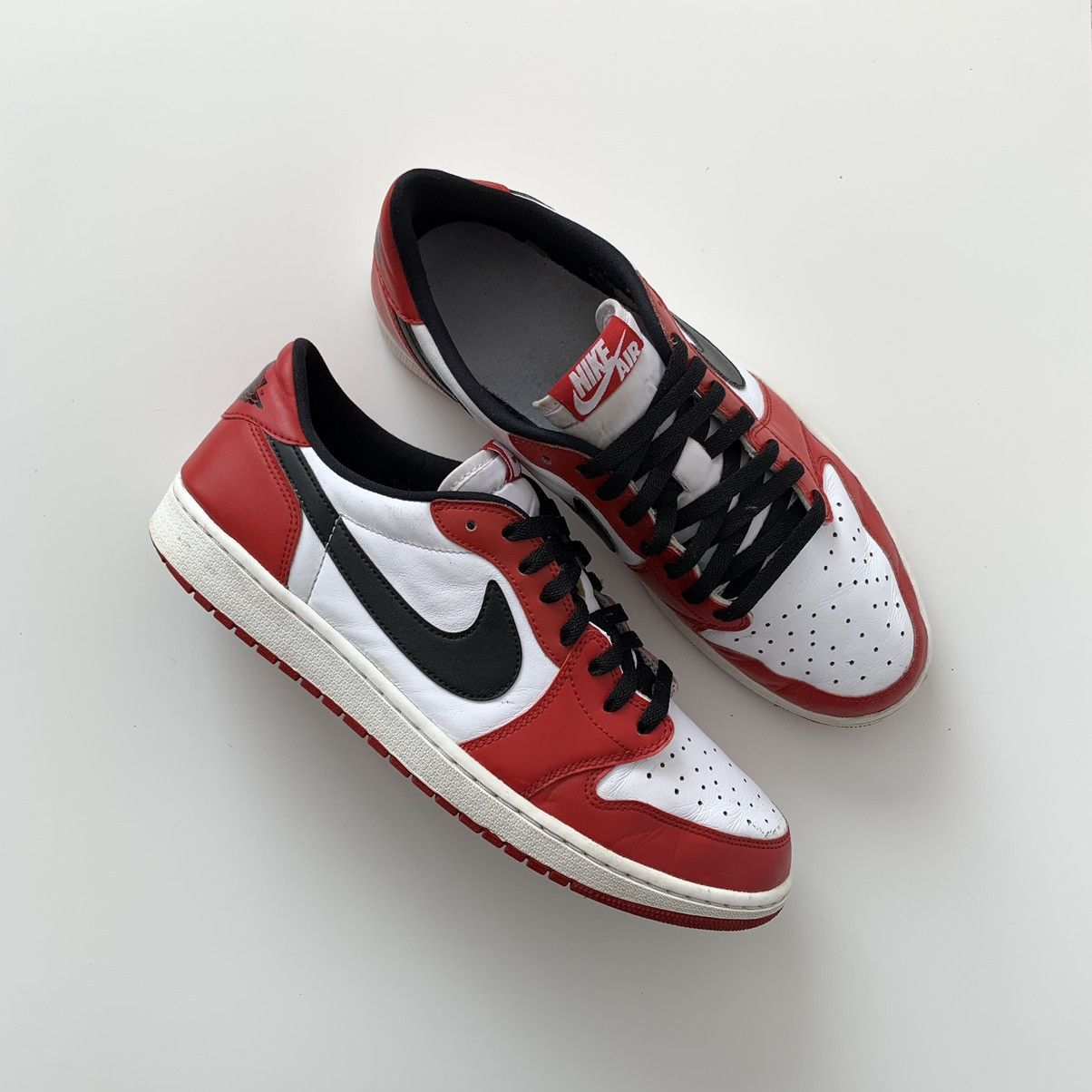 image of Jordan Nike 2016 Nike Jordan 1 Low Retro Chicago Shoes, Men's (Size 13)