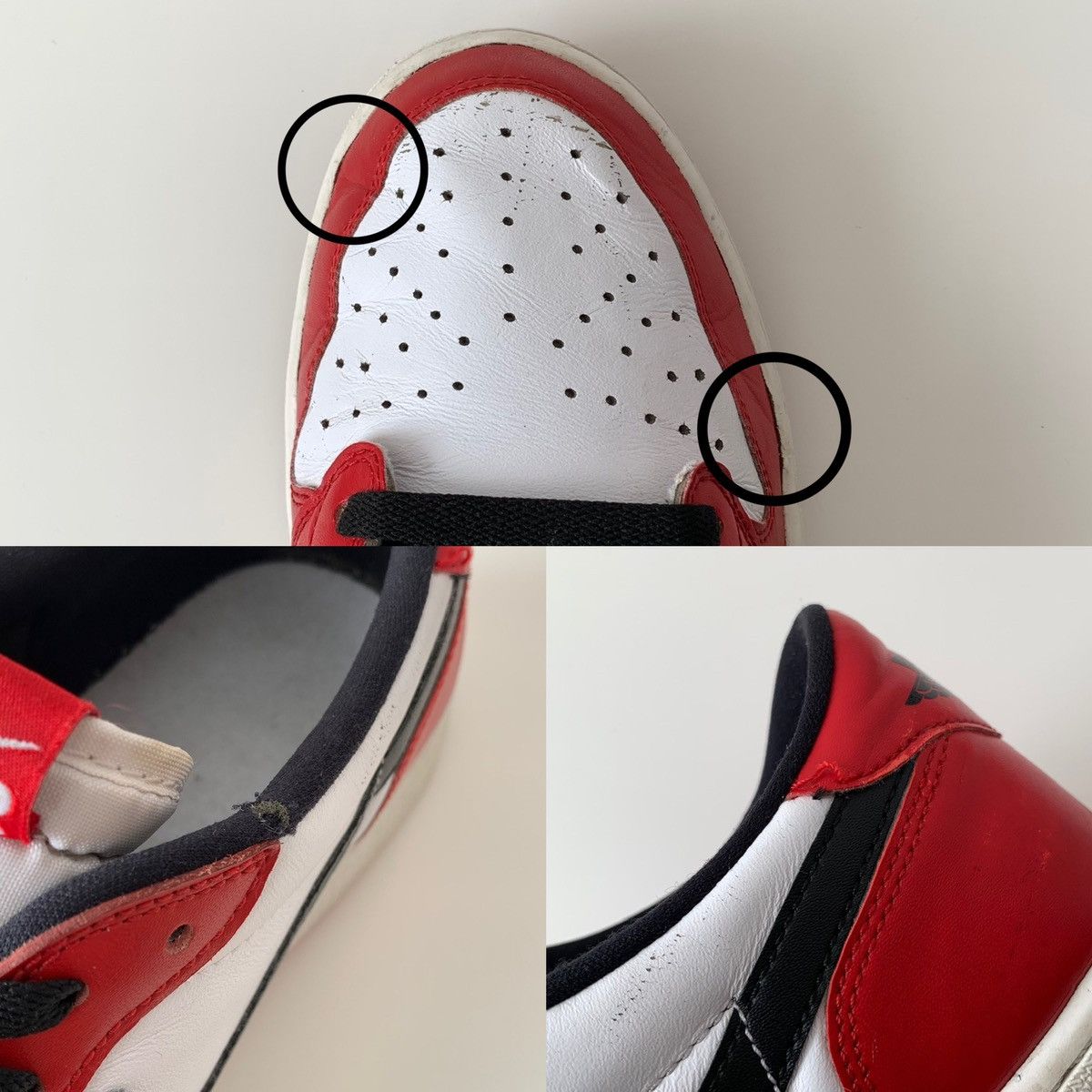 Jordan Brand 2016 Nike Jordan 1 Low Retro Chicago Size US 13 / EU 46 - 17 Thumbnail