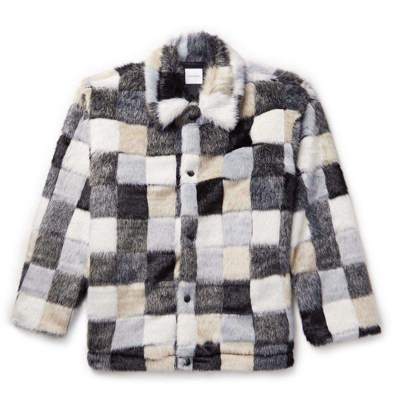Sasquatchfabrix 20AW Faux Fur Multi Patchwork Jacket Size US XL / EU 56 / 4 - 2 Thumbnail