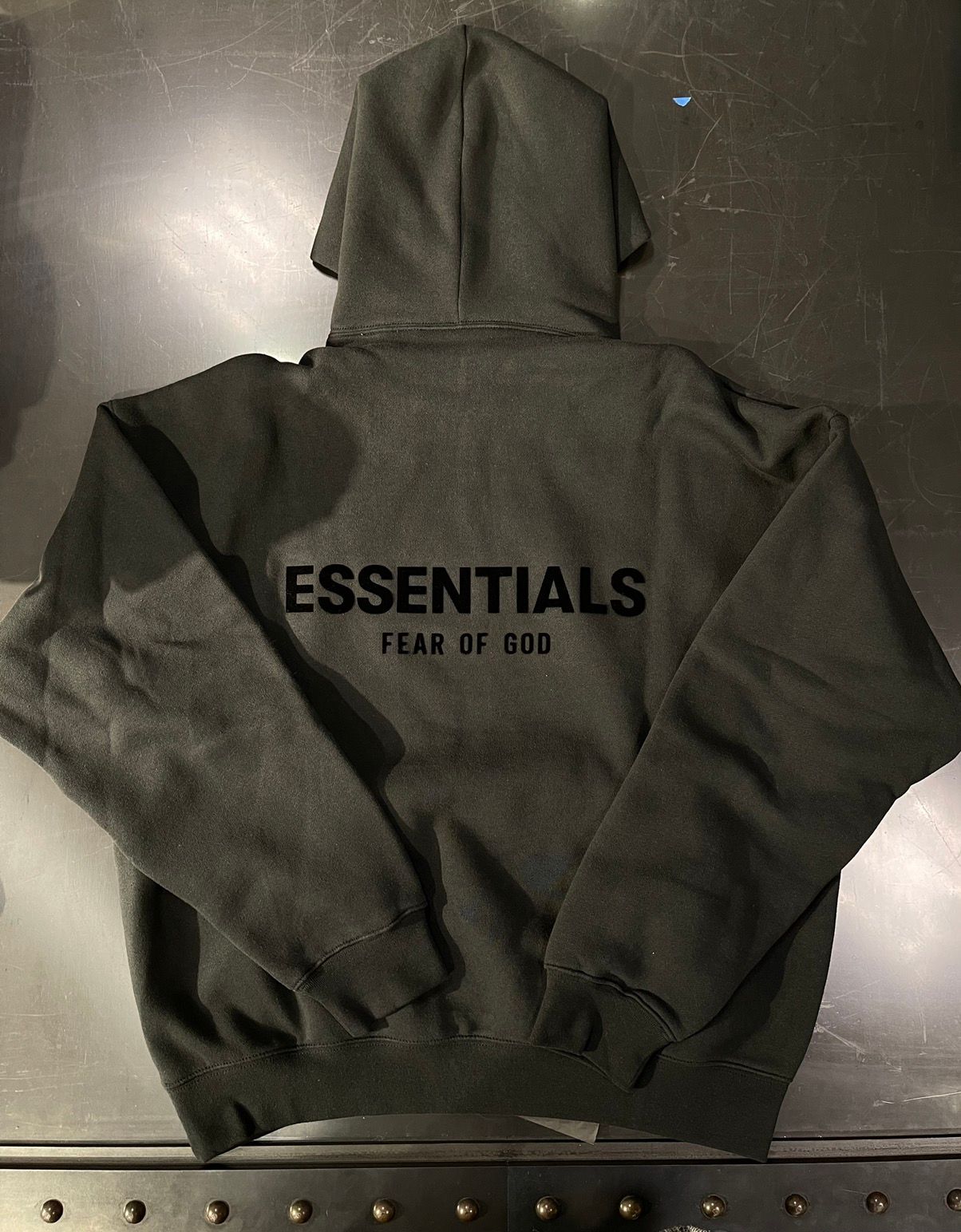 Pre-owned Essentials X Fear Of God Fog - Essentials Fear Of God Stretch Limo Hoodie (m) In Black