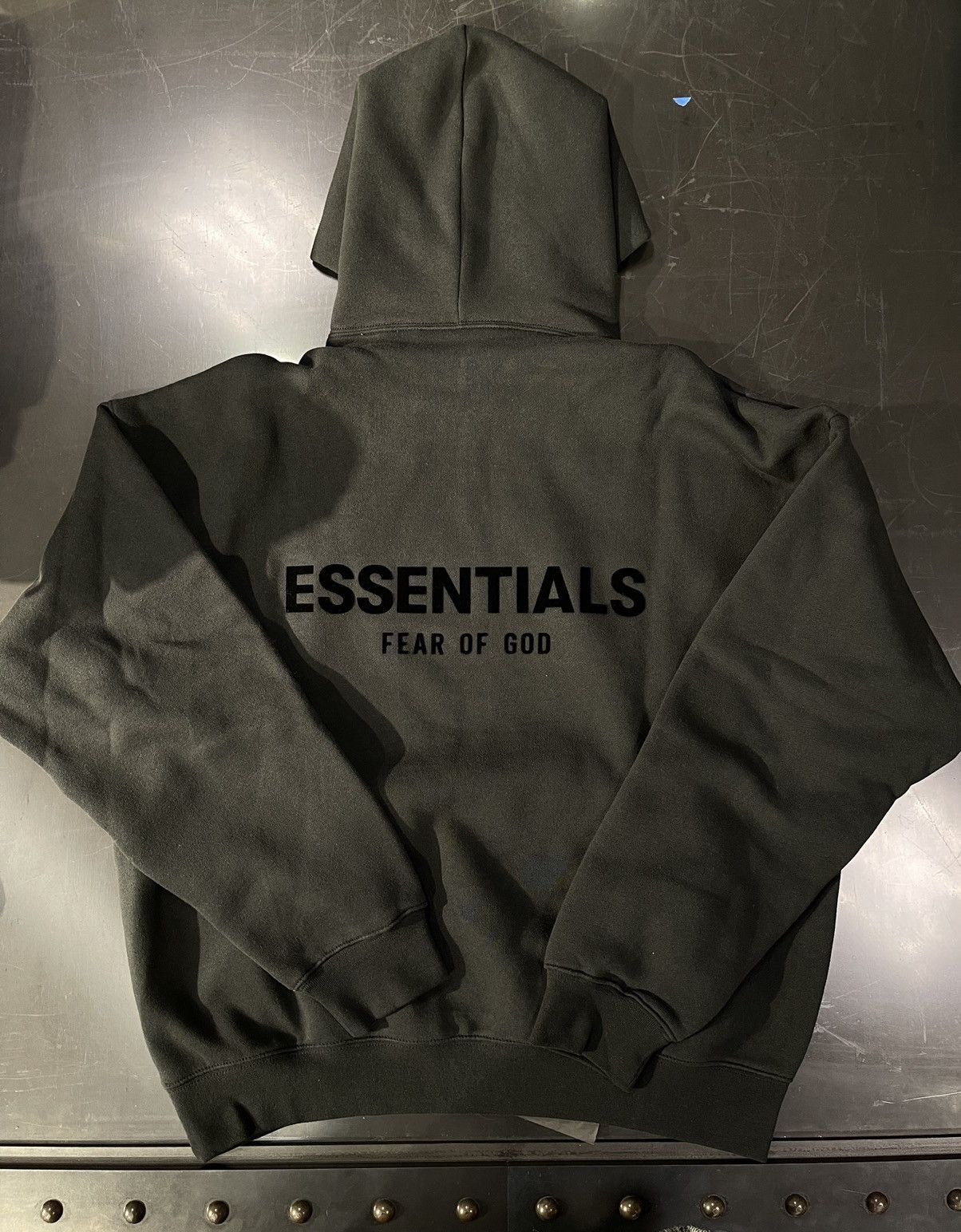 image of Fog - Essentials Fear Of God Stretch Limo Hoodie (M) in Black, Men's