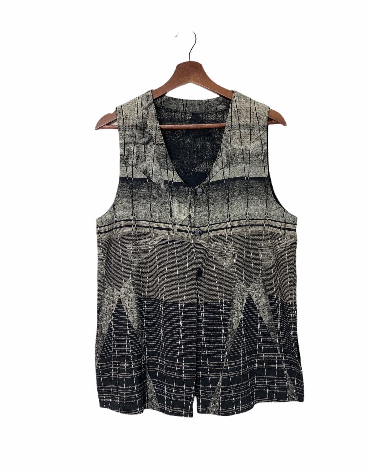 Japanese Brand URBAN Rare Art Pattern Fullprint Button Dress Cardigan Vest Size S / US 4 / IT 40 - 1 Thumbnail