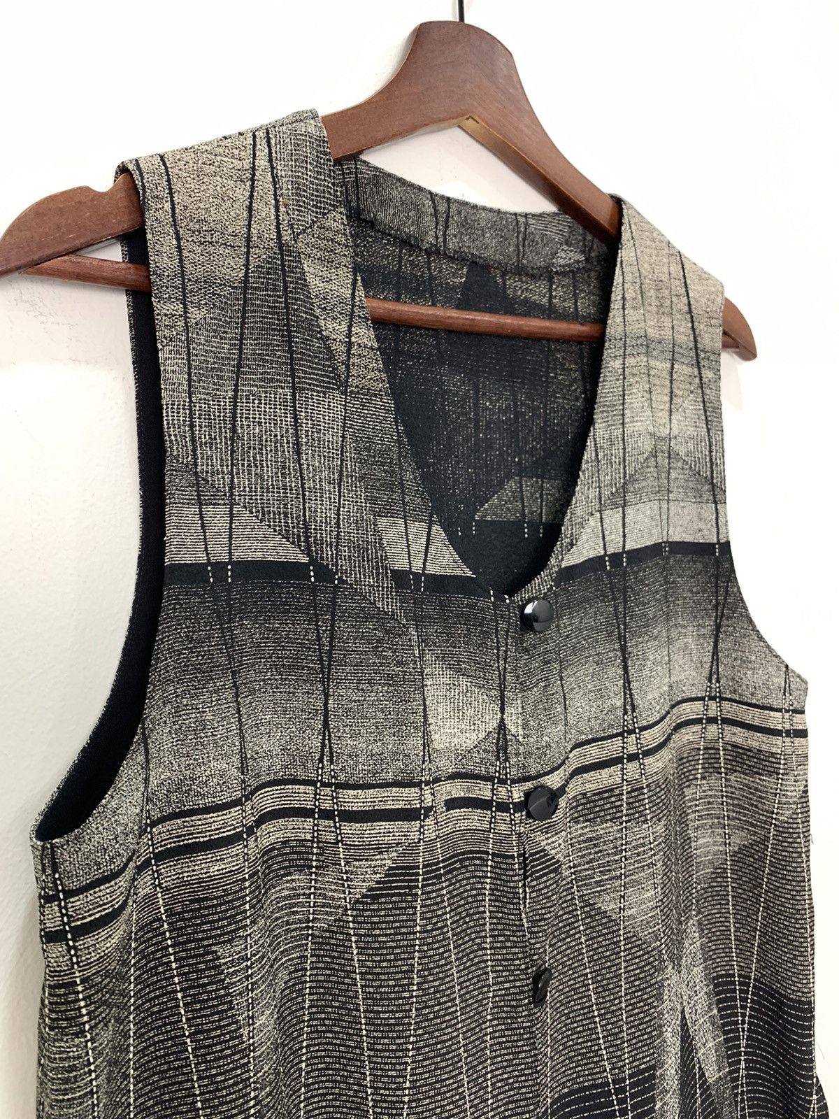 Japanese Brand URBAN Rare Art Pattern Fullprint Button Dress Cardigan Vest Size S / US 4 / IT 40 - 4 Thumbnail