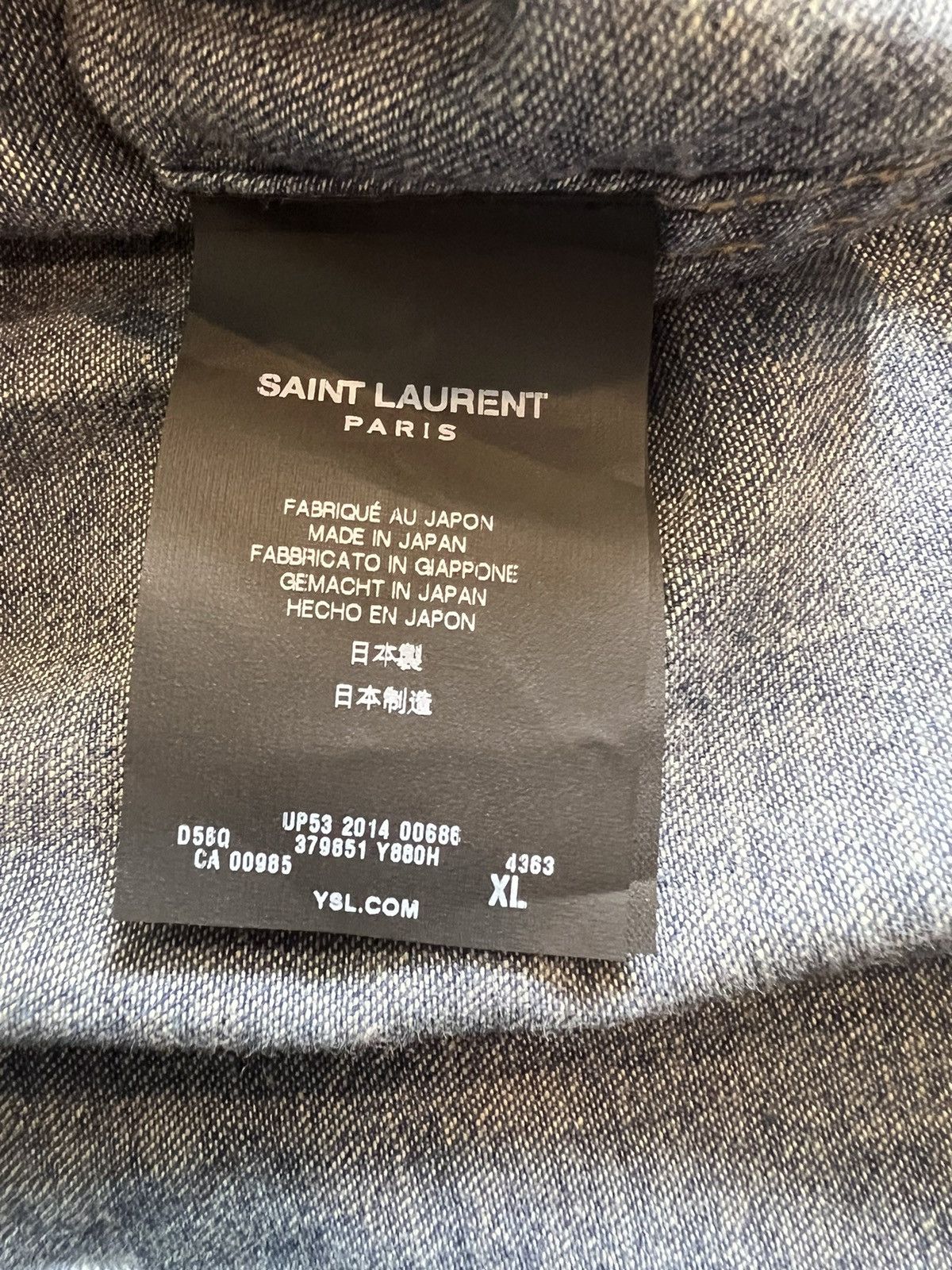 Hedi Slimane × Saint Laurent Paris SAINT LAURENT SS15 PAISLEY DENIM SHIRT Size US XL / EU 56 / 4 - 5 Thumbnail