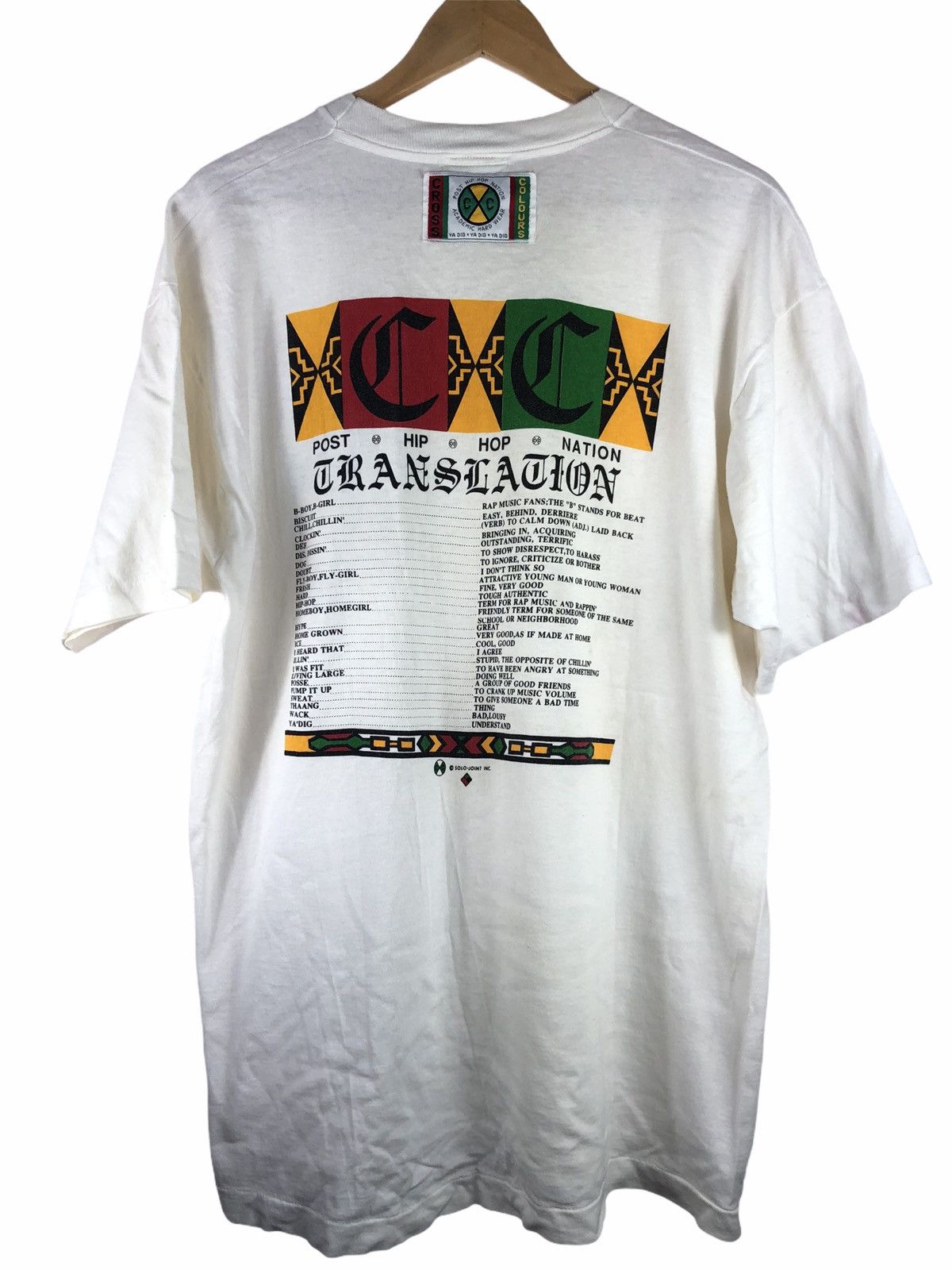 Cross Colours VINTAGE CROSS COLOUR YA DIG SOLO JOINT HIP HOP T-SHIRTS ...
