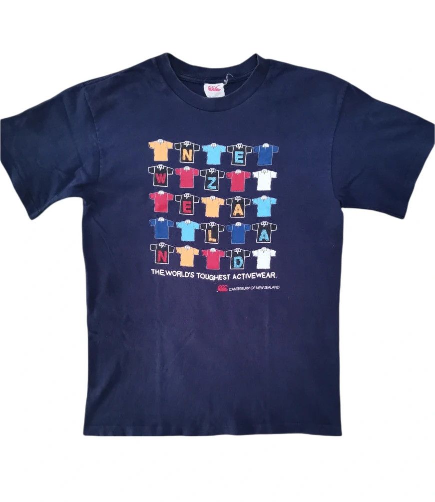 All Blacks Vintage Canterbury of New Zealand All Black Tee Stitches Size US M / EU 48-50 / 2 - 2 Thumbnail