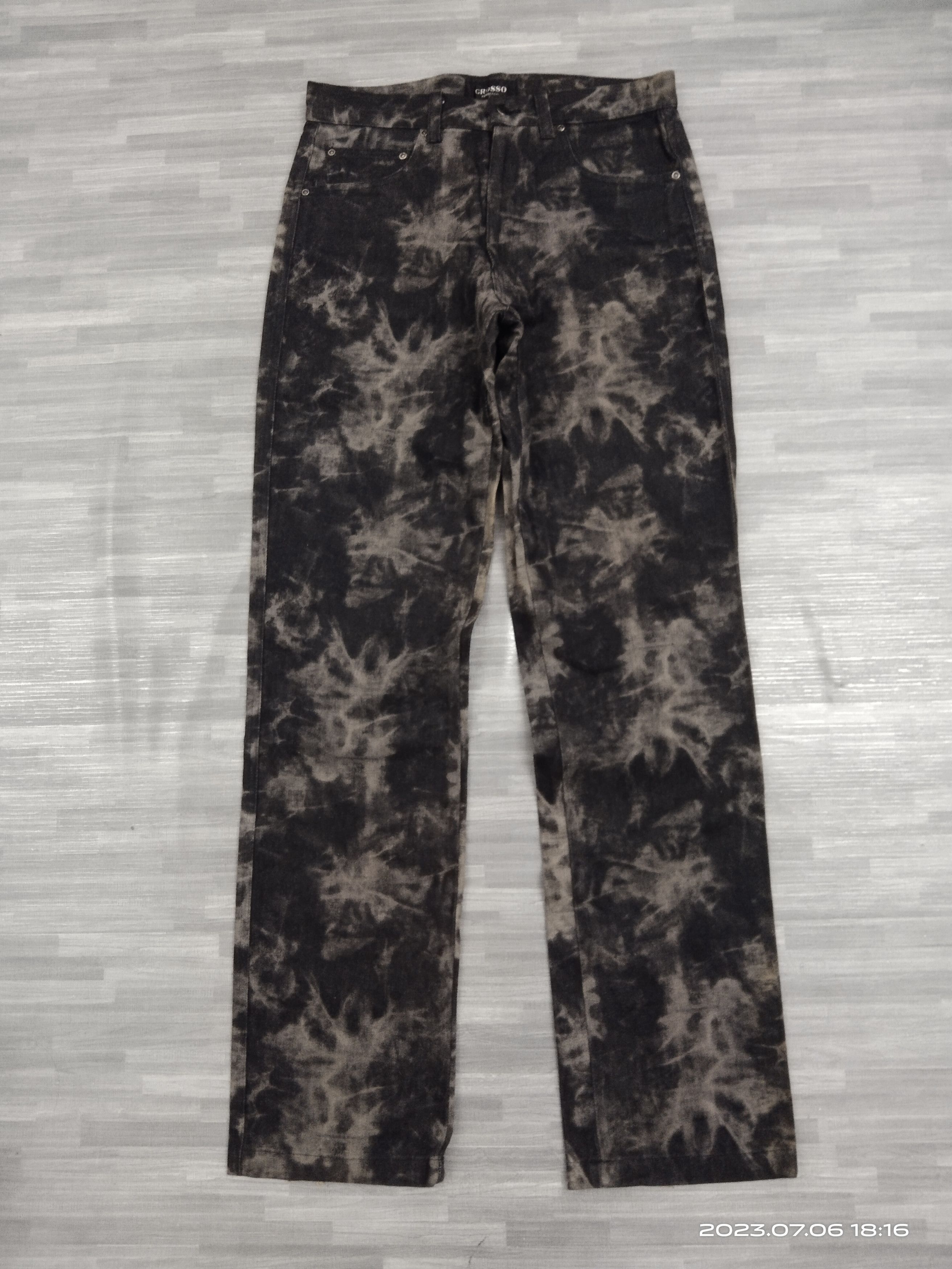 If Six Was Nine SiCK BLEACHED BLACK GROSSO DENIM PANTS Size US 30 / EU 46 - 2 Thumbnail