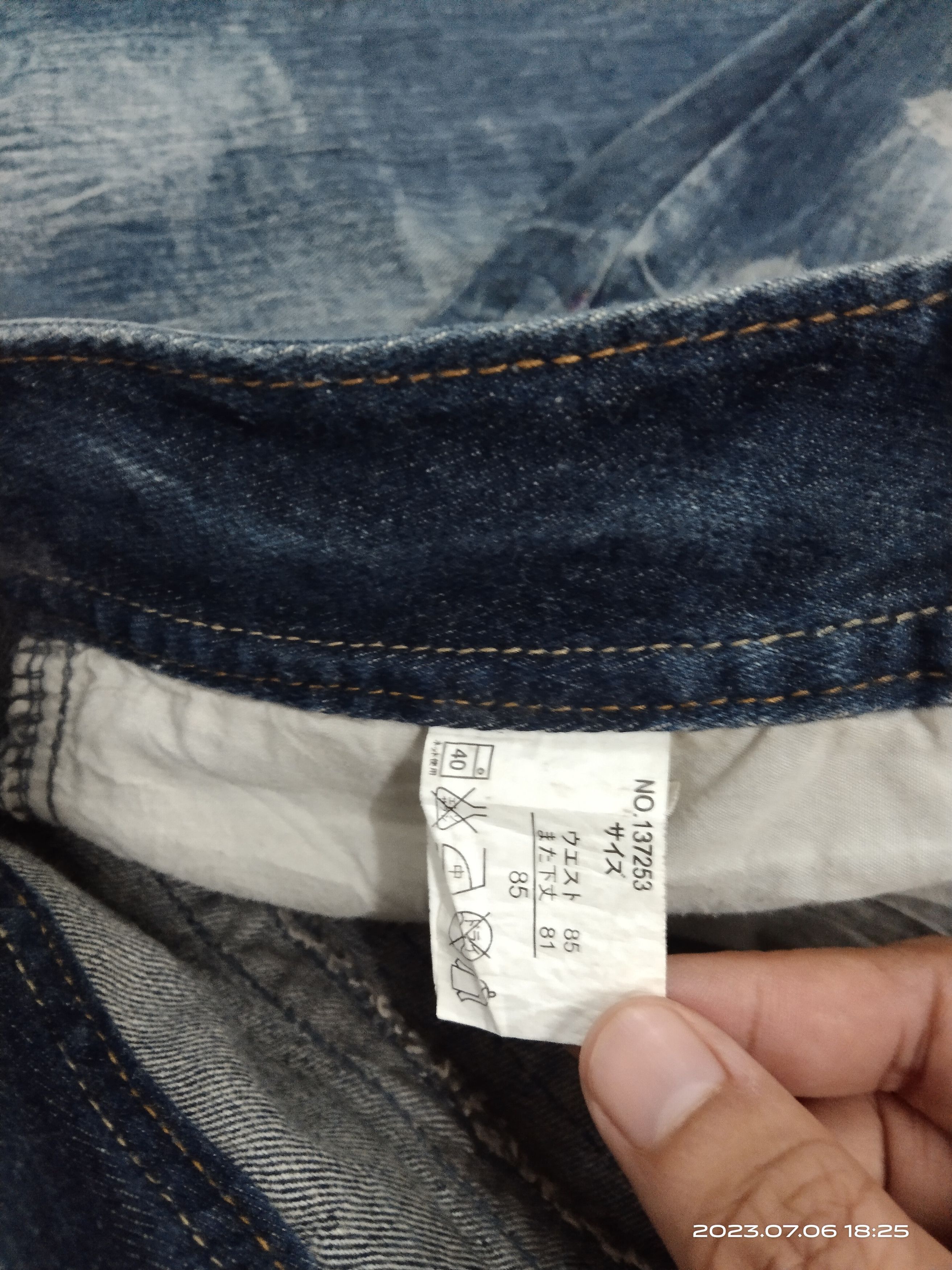 Japanese Brand WASHED BLUE OG JEANS EMBROIDED WING DENIM PANTS Size US 34 / EU 50 - 8 Thumbnail
