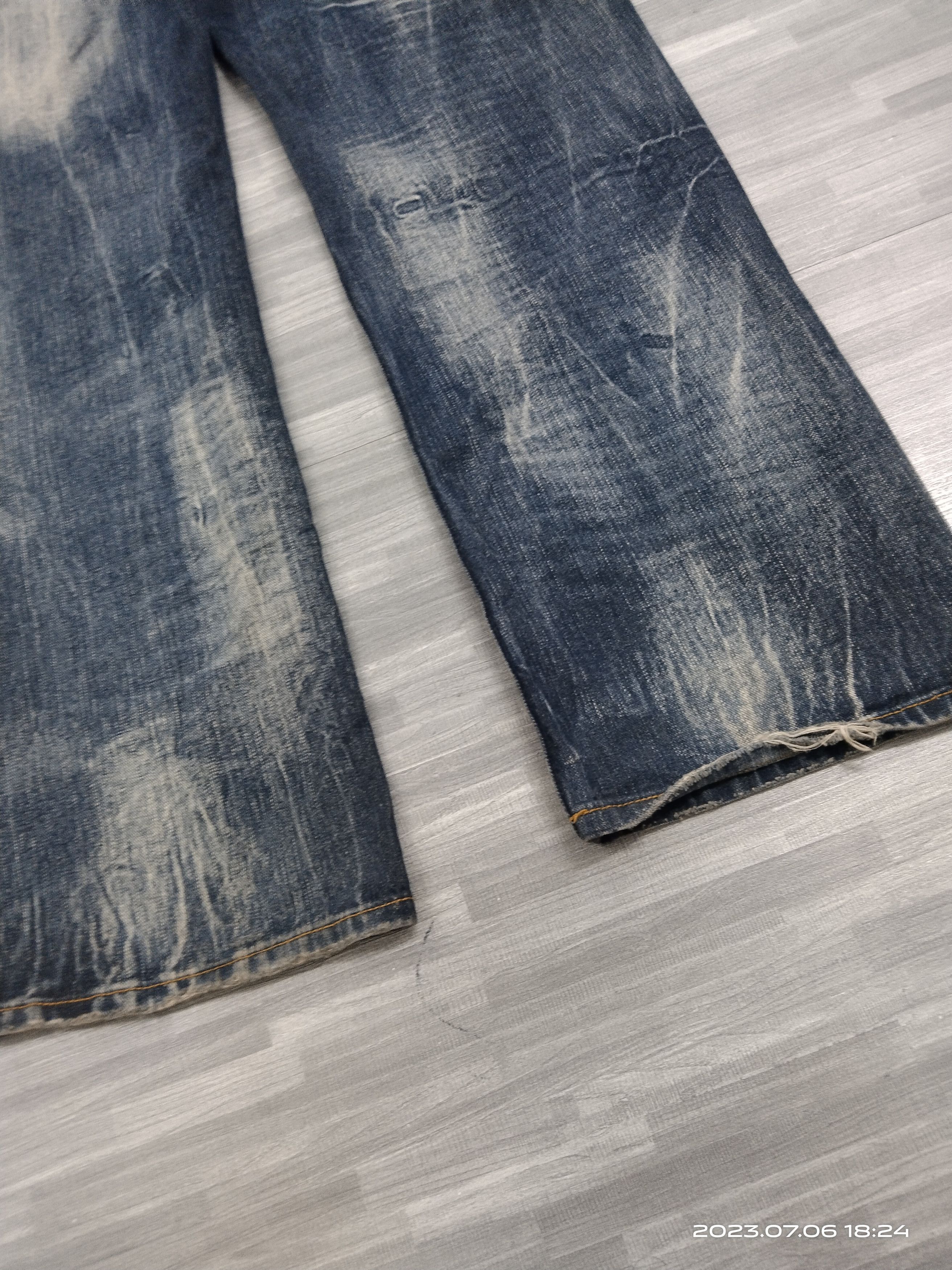 Japanese Brand WASHED BLUE OG JEANS EMBROIDED WING DENIM PANTS Size US 34 / EU 50 - 6 Thumbnail