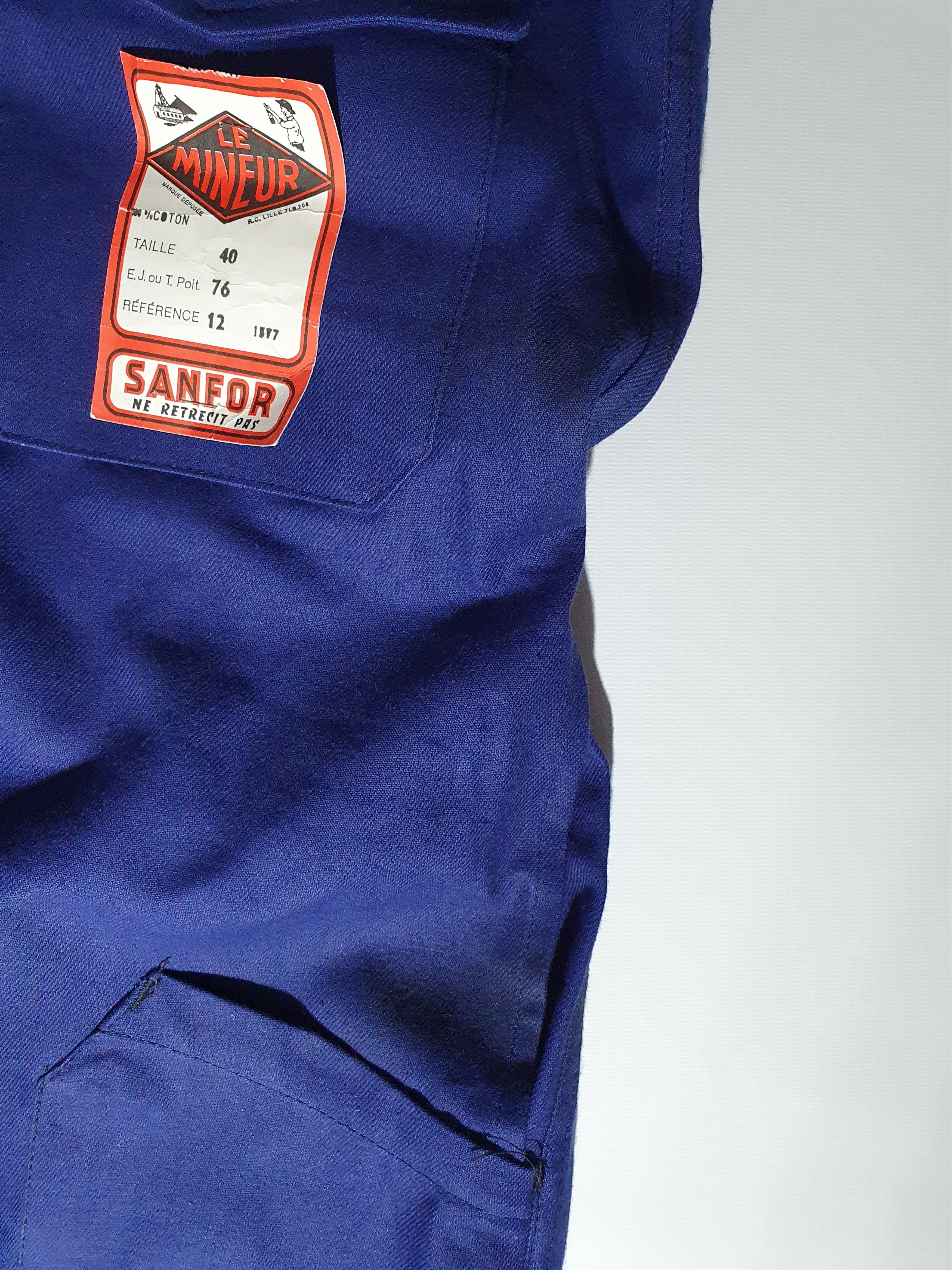 Le Laboureur × Vetra × Vintage Vintage 60s Sanfor Le Mineur Worker Overalls Jumpsuits Size US 31 - 8 Thumbnail