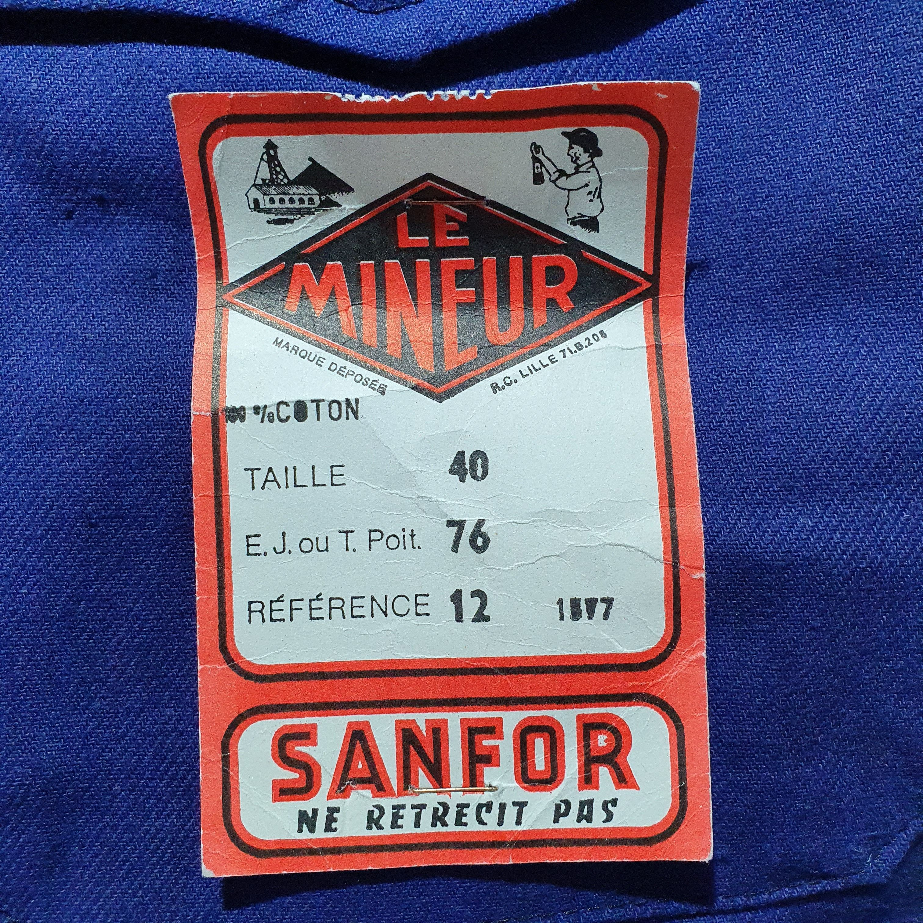 Le Laboureur × Vetra × Vintage Vintage 60s Sanfor Le Mineur Worker Overalls Jumpsuits Size US 31 - 3 Thumbnail