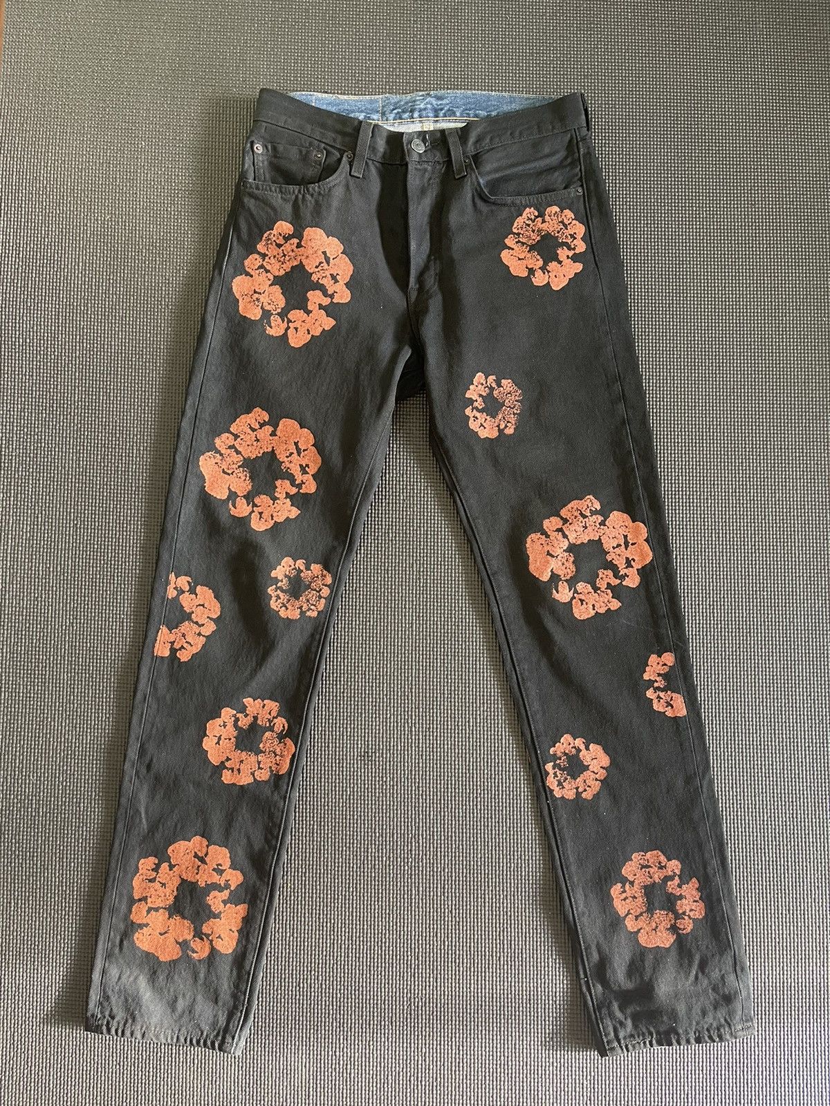 DENIM TEARS × Levi's × Levi's Made & Crafted Denim Tears Levi’s Cotton Wreath Jeans Clay Size US 29 - 1 Thumbnail